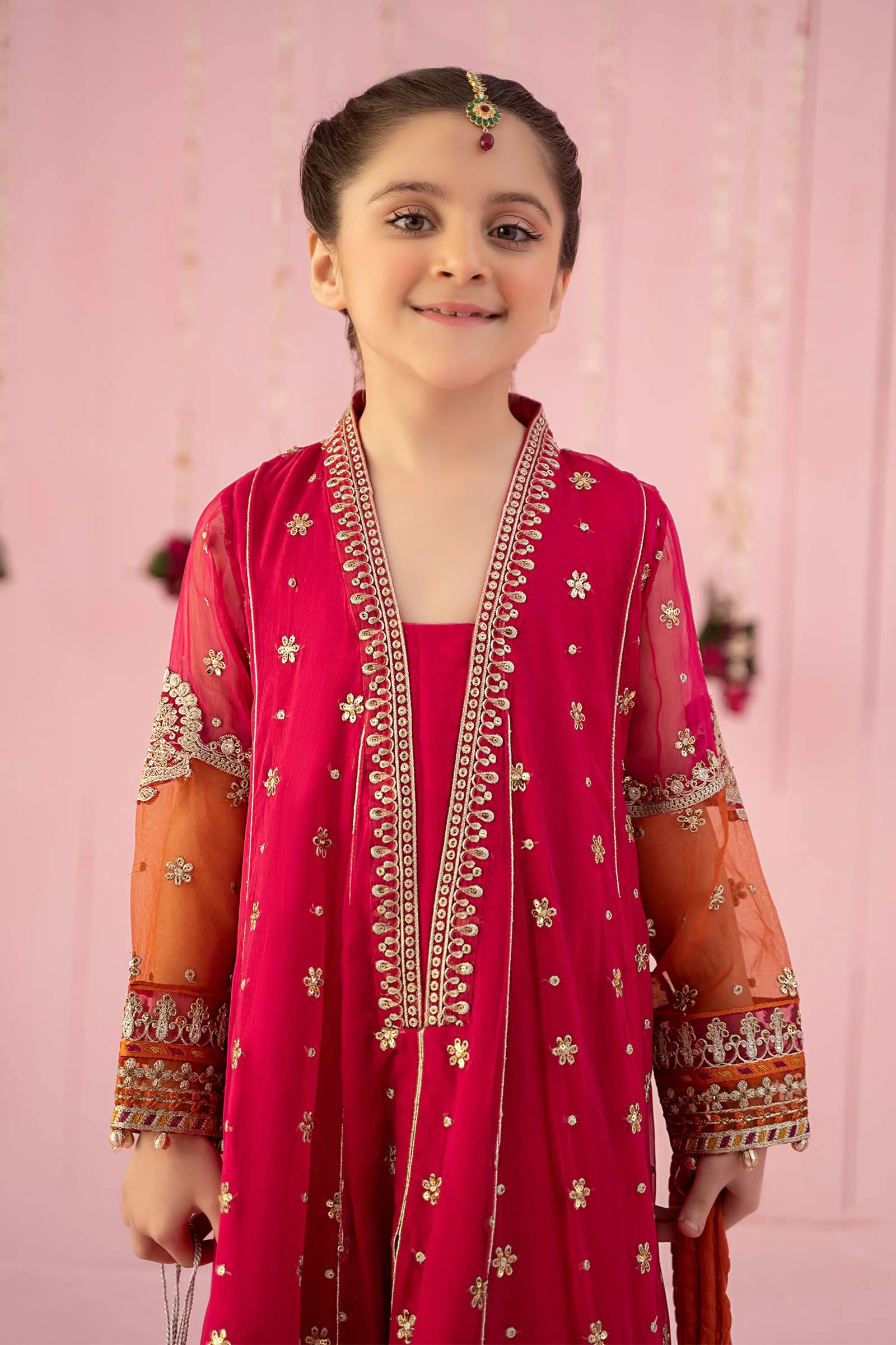 3 Piece Embroidered Chiffon Suit - Image 2