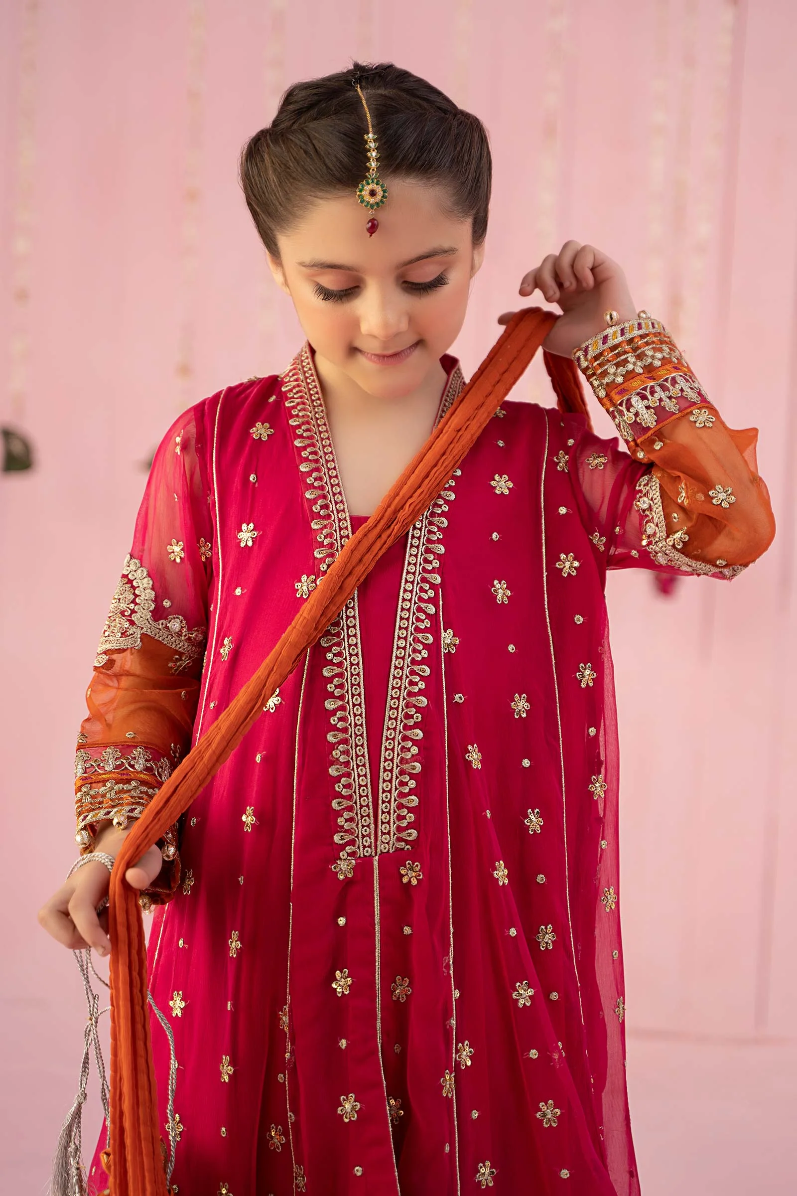 3 Piece Embroidered Chiffon Suit - Image 3