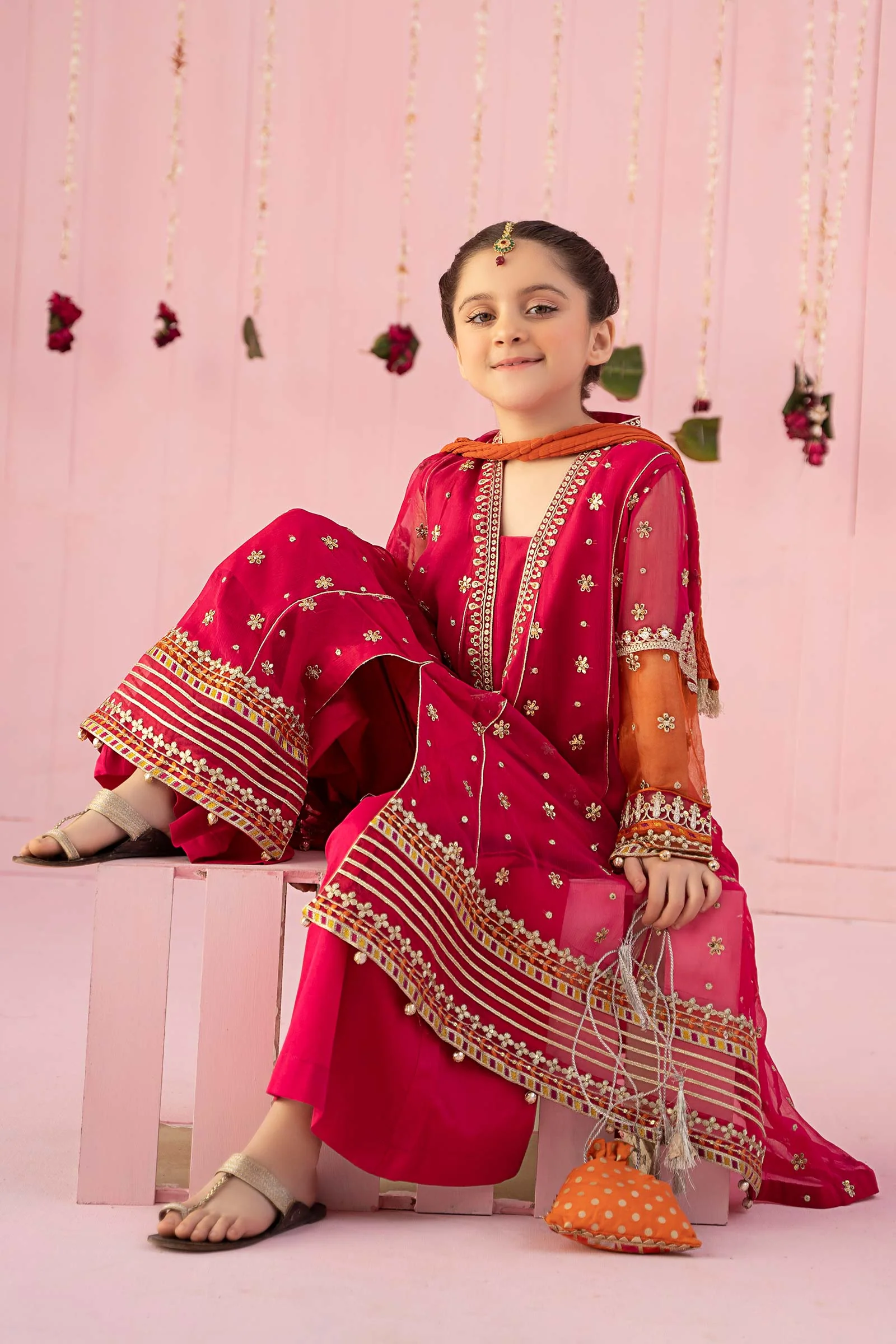 3 Piece Embroidered Chiffon Suit - Image 4