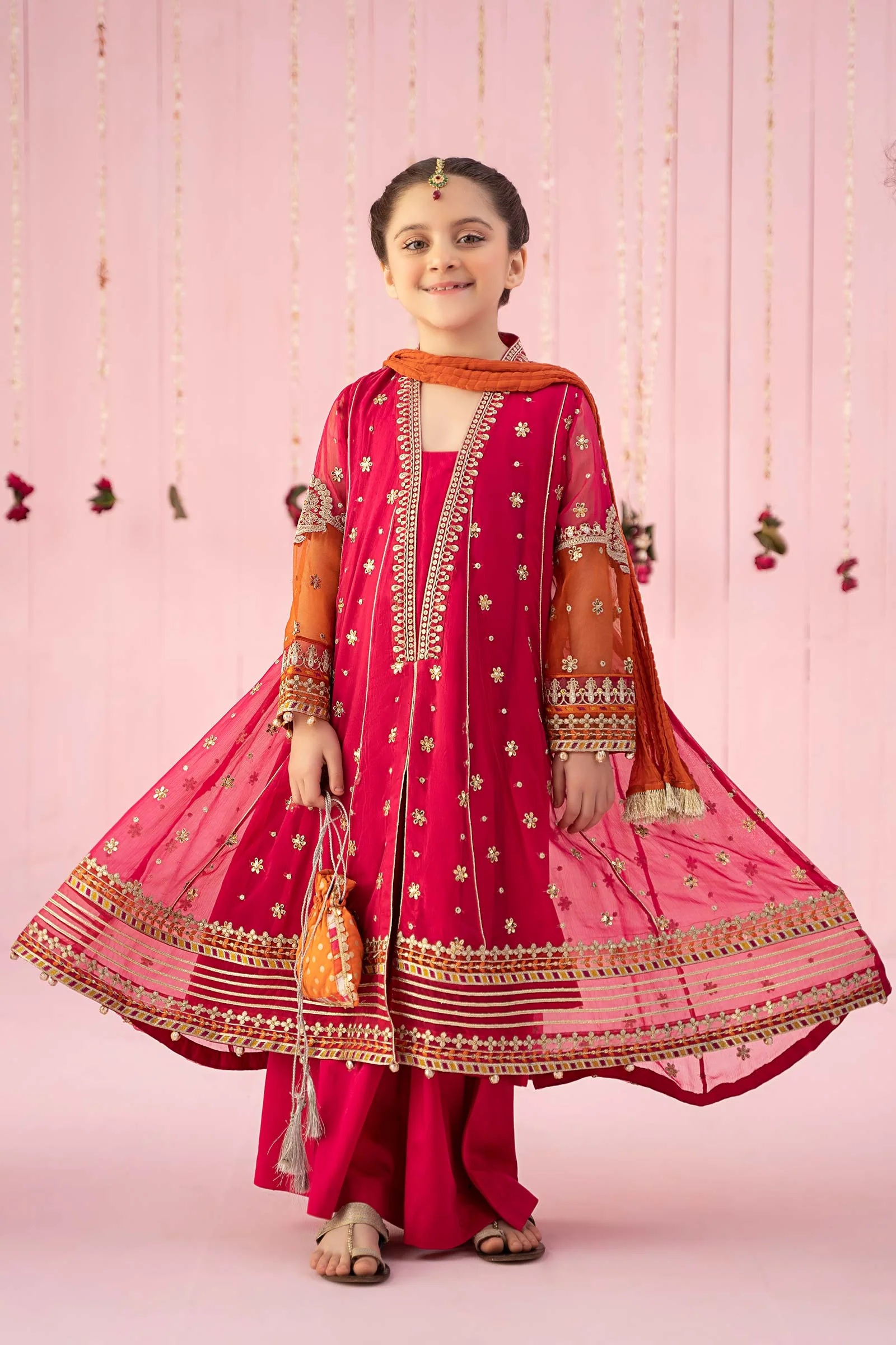 3 Piece Embroidered Chiffon Suit - Image 6