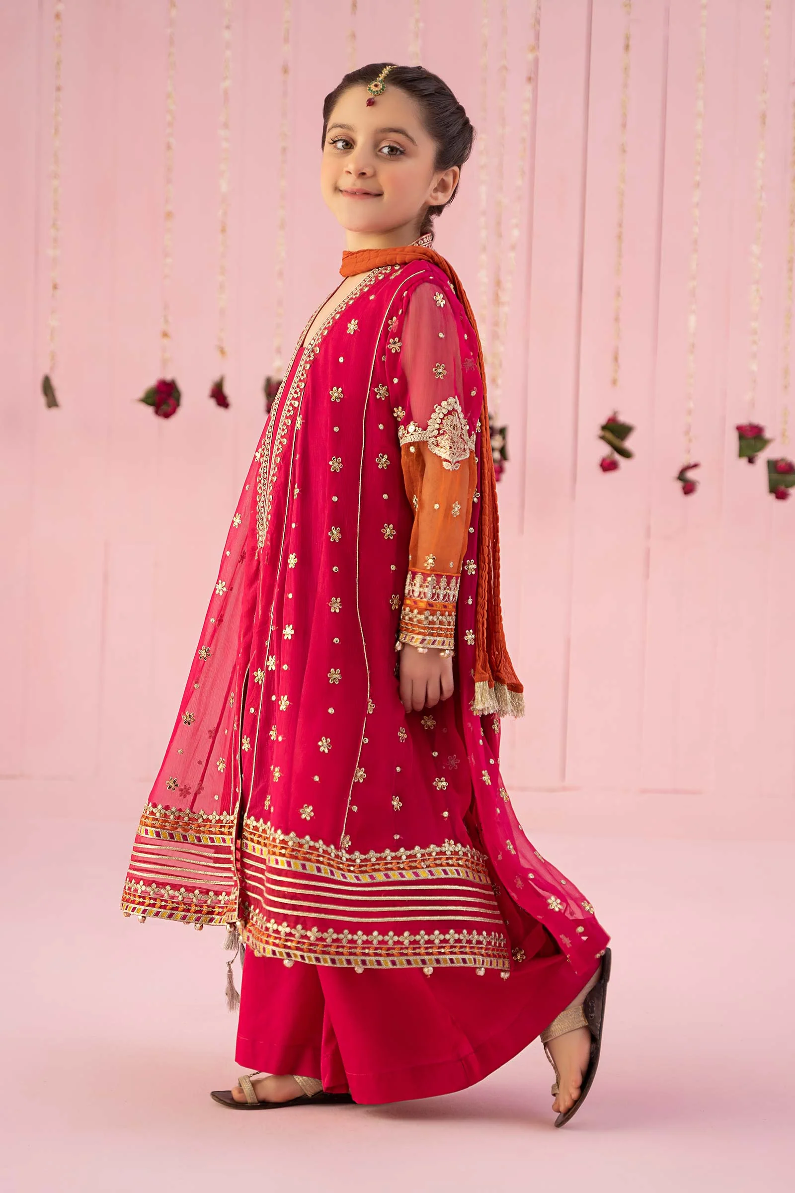 3 Piece Embroidered Chiffon Suit - Image 7