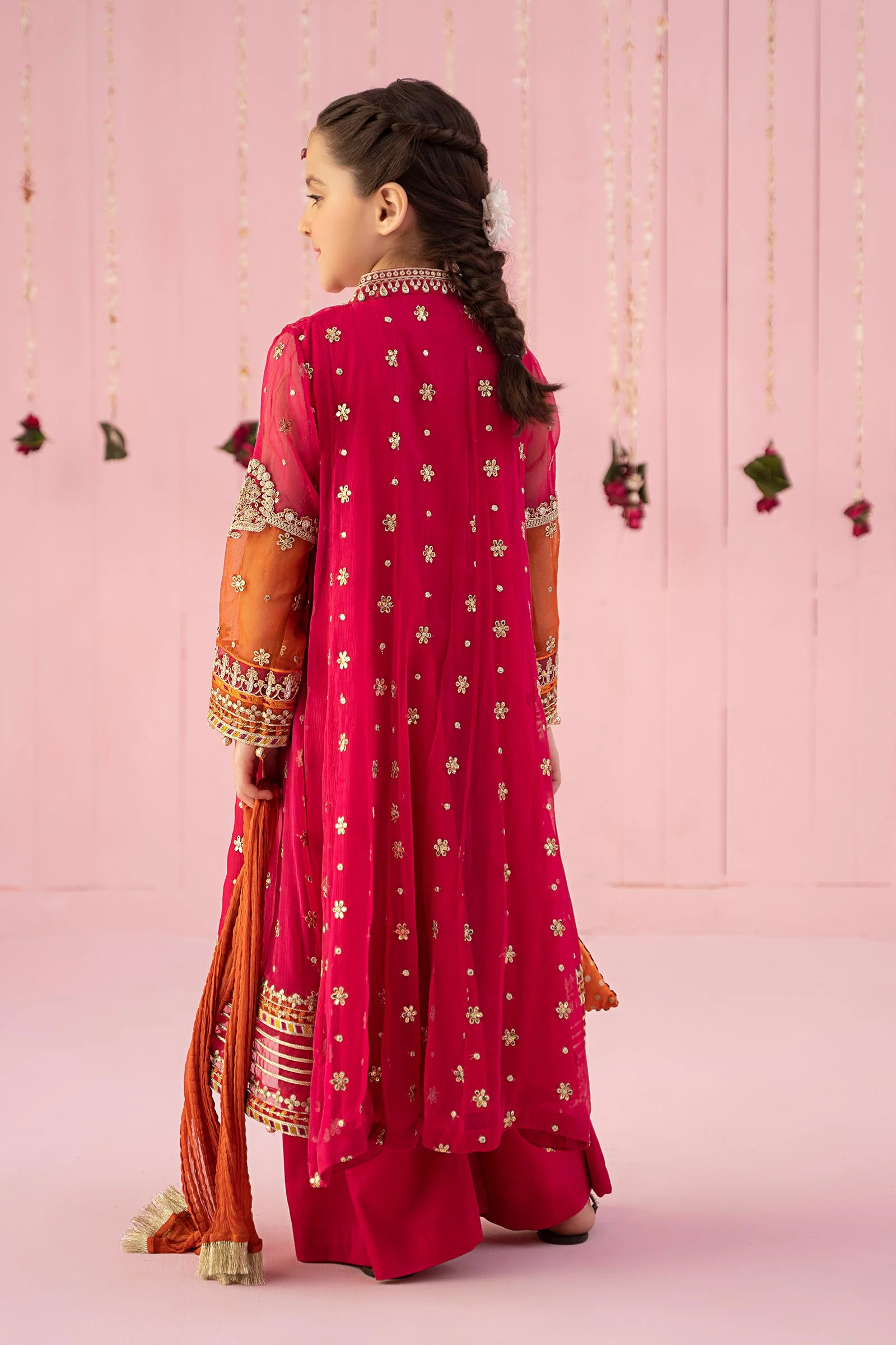 3 Piece Embroidered Chiffon Suit - Image 8