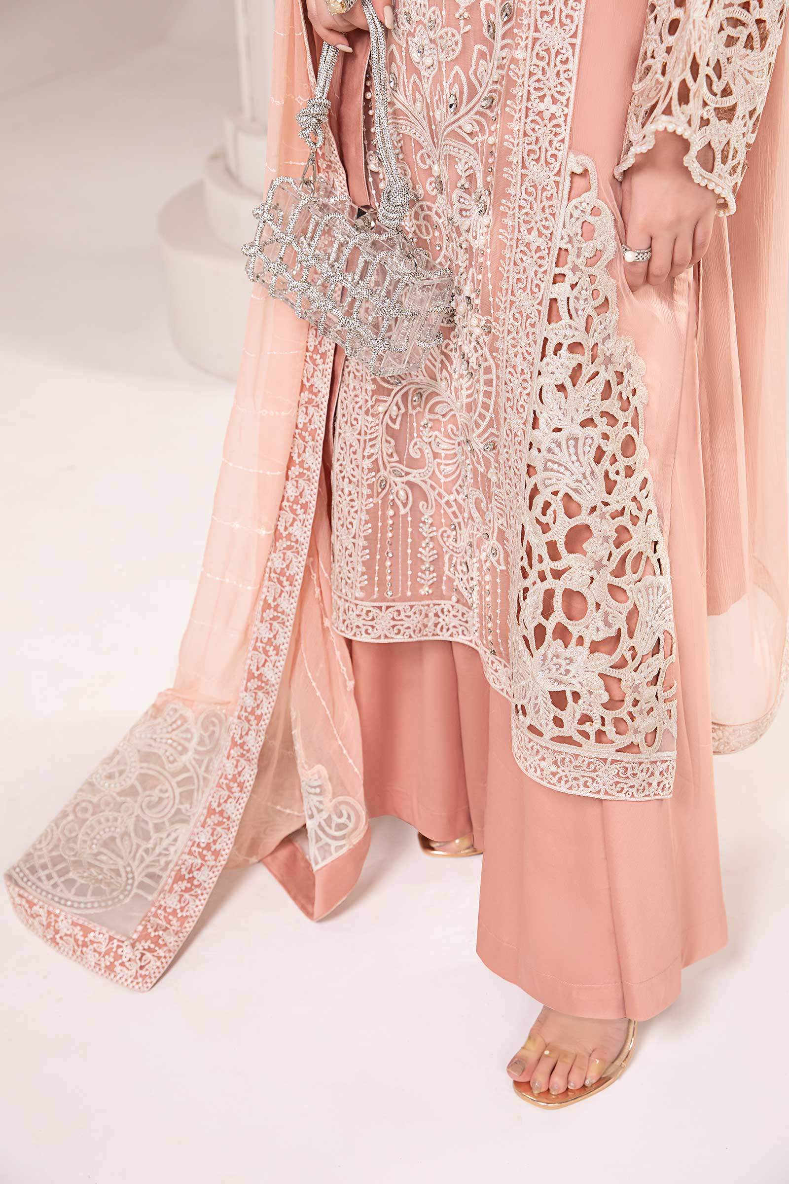 3 Piece Embroidered Chiffon Suit - Image 4