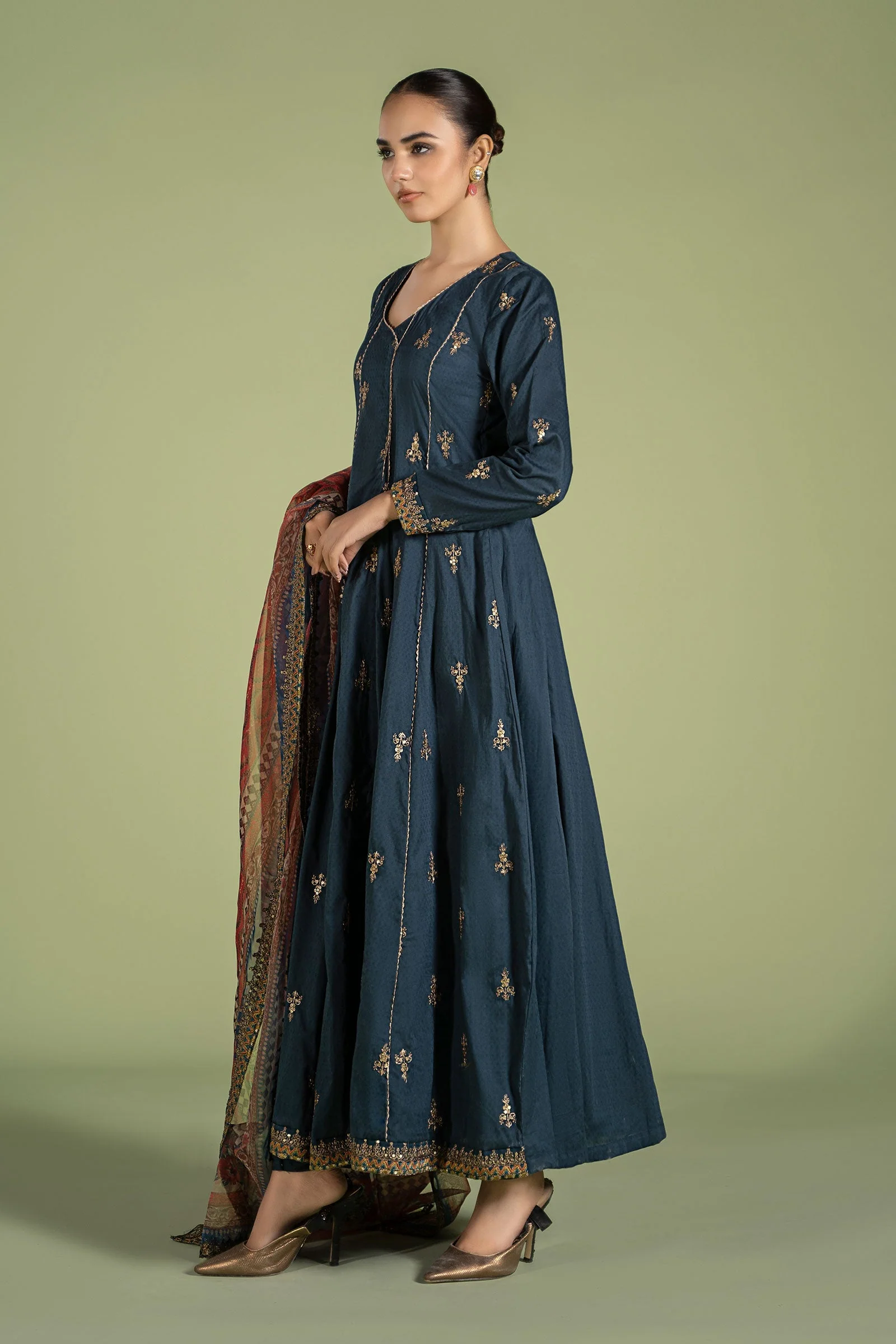 3 Piece Embroidered Dobby Suit - Image 6
