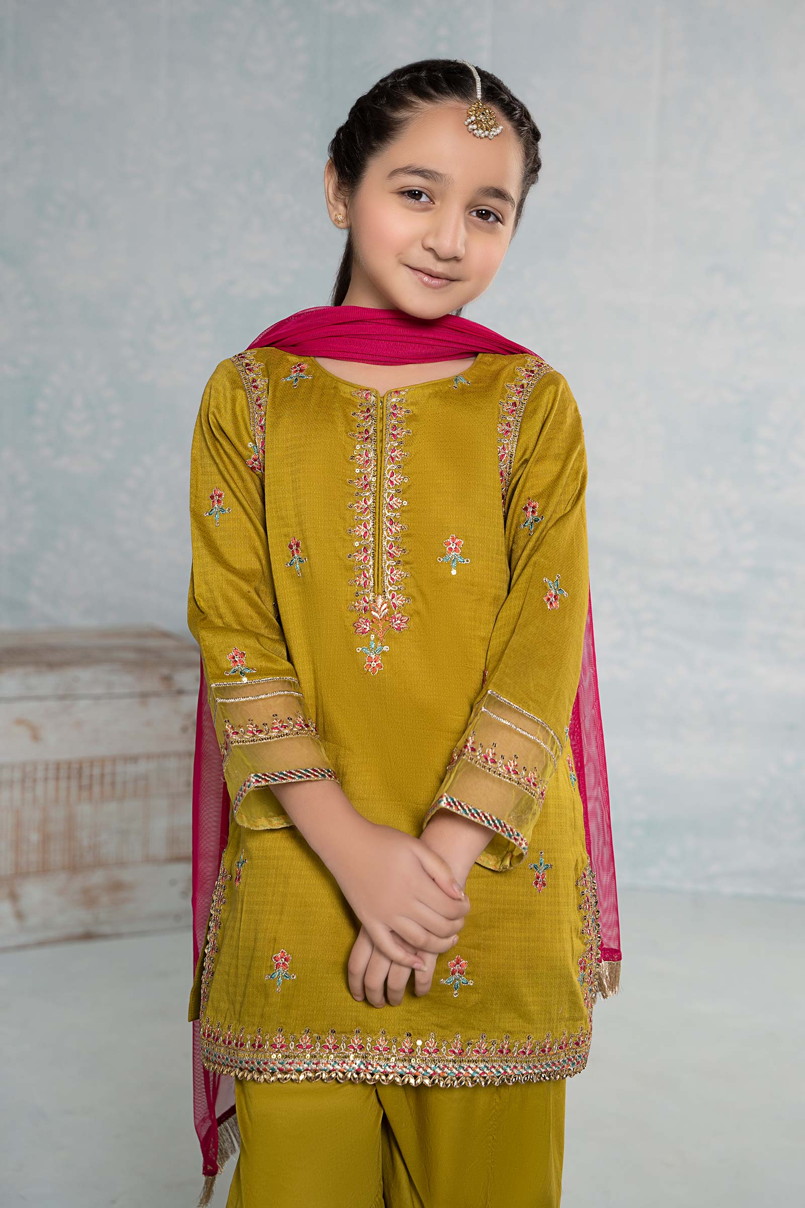 3 Piece Embroidered Dobby Suit - Image 2