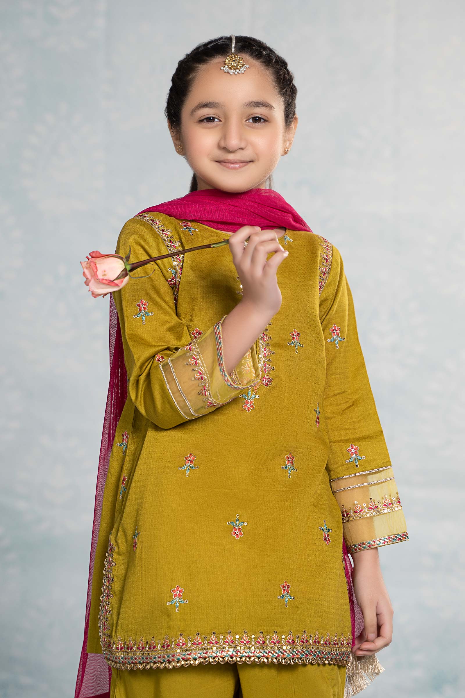 3 Piece Embroidered Dobby Suit - Image 4
