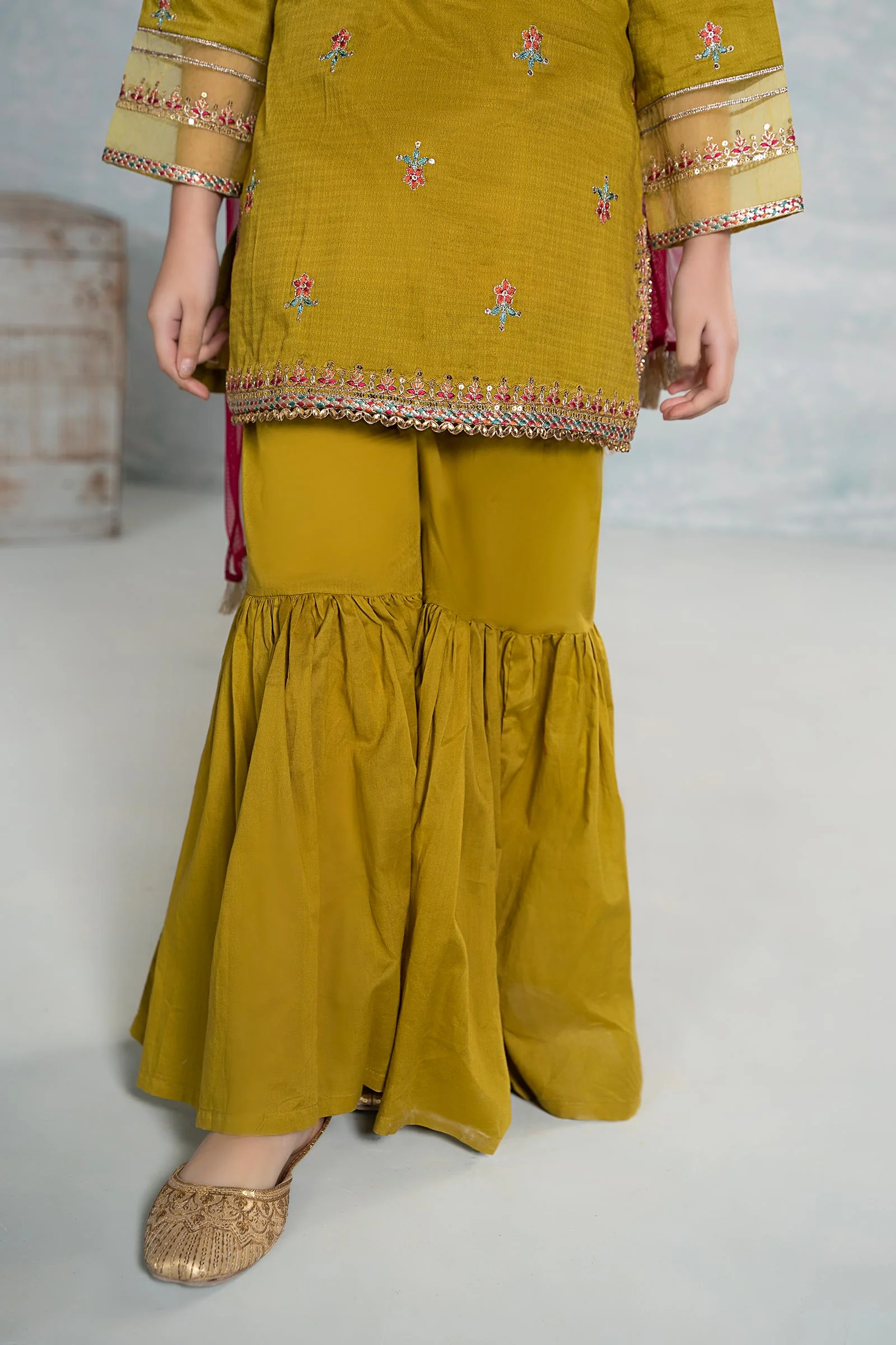 3 Piece Embroidered Dobby Suit - Image 5