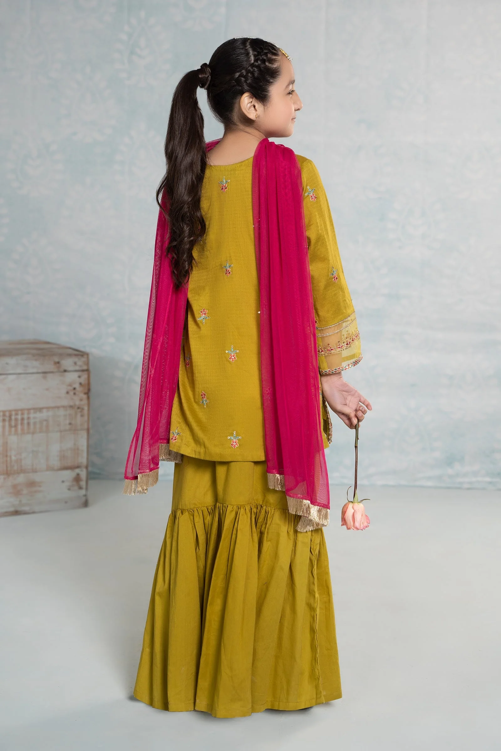 3 Piece Embroidered Dobby Suit - Image 7