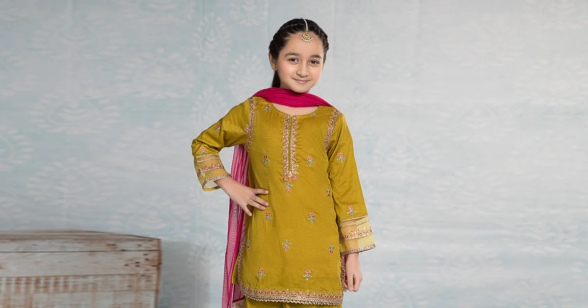 3 Piece Embroidered Dobby Suit - Image 8