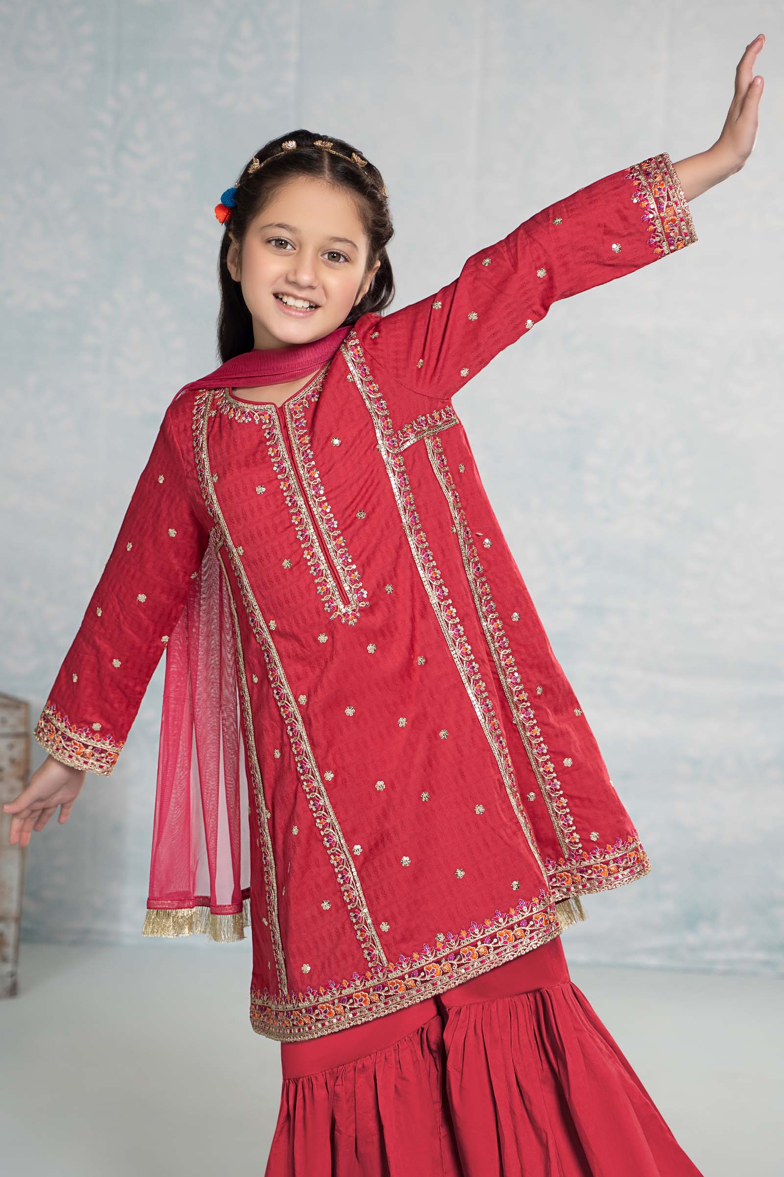 3 Piece Embroidered Dobby Suit - Image 2