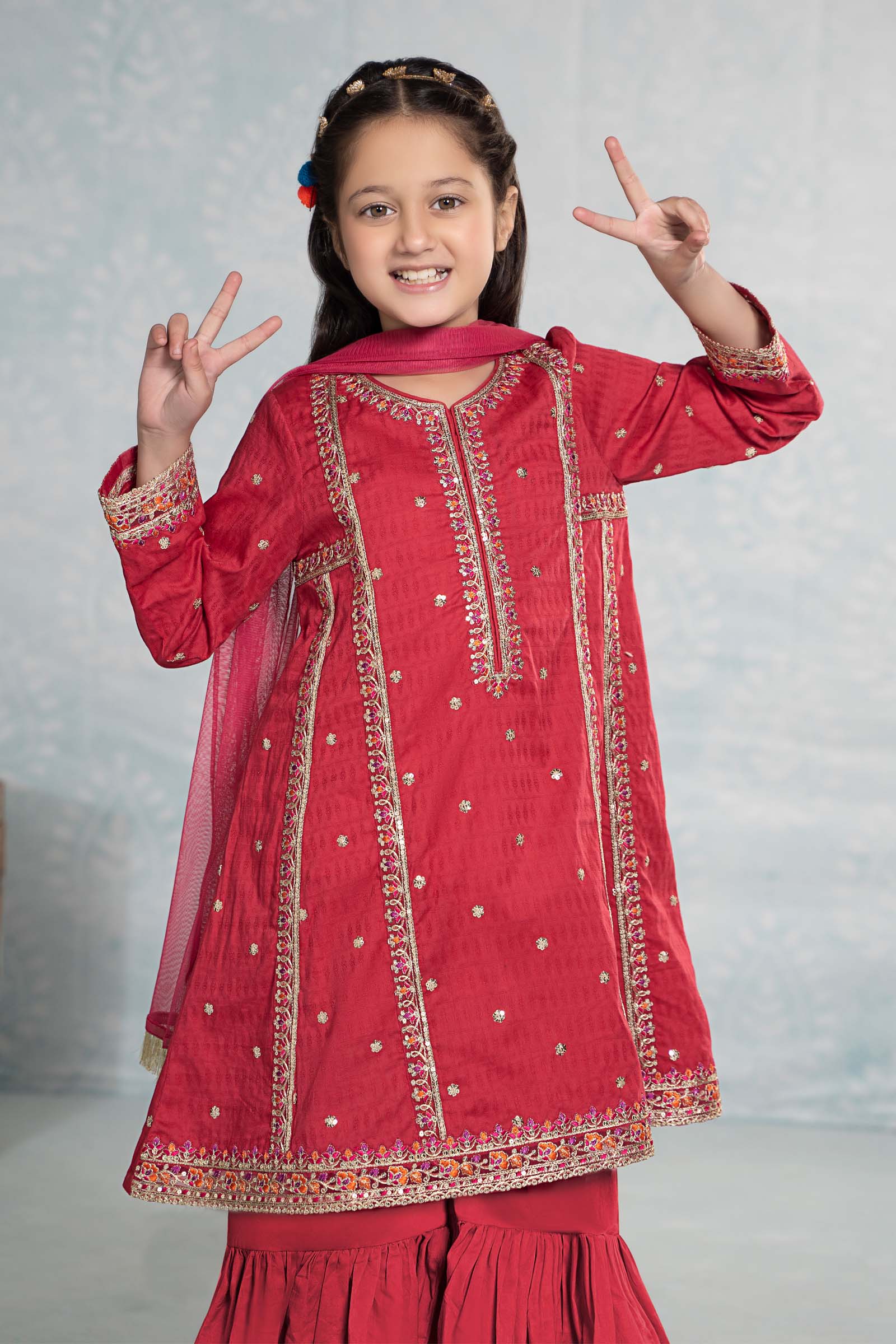 3 Piece Embroidered Dobby Suit - Image 3