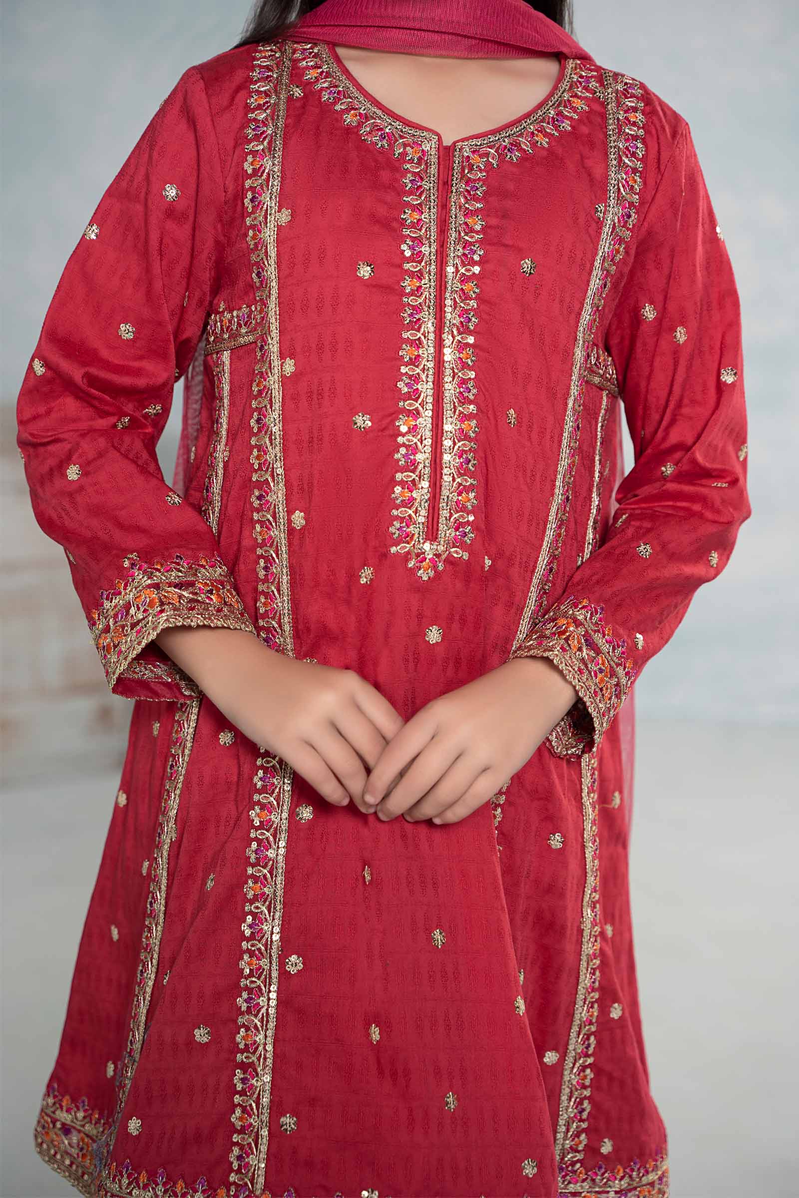 3 Piece Embroidered Dobby Suit - Image 5