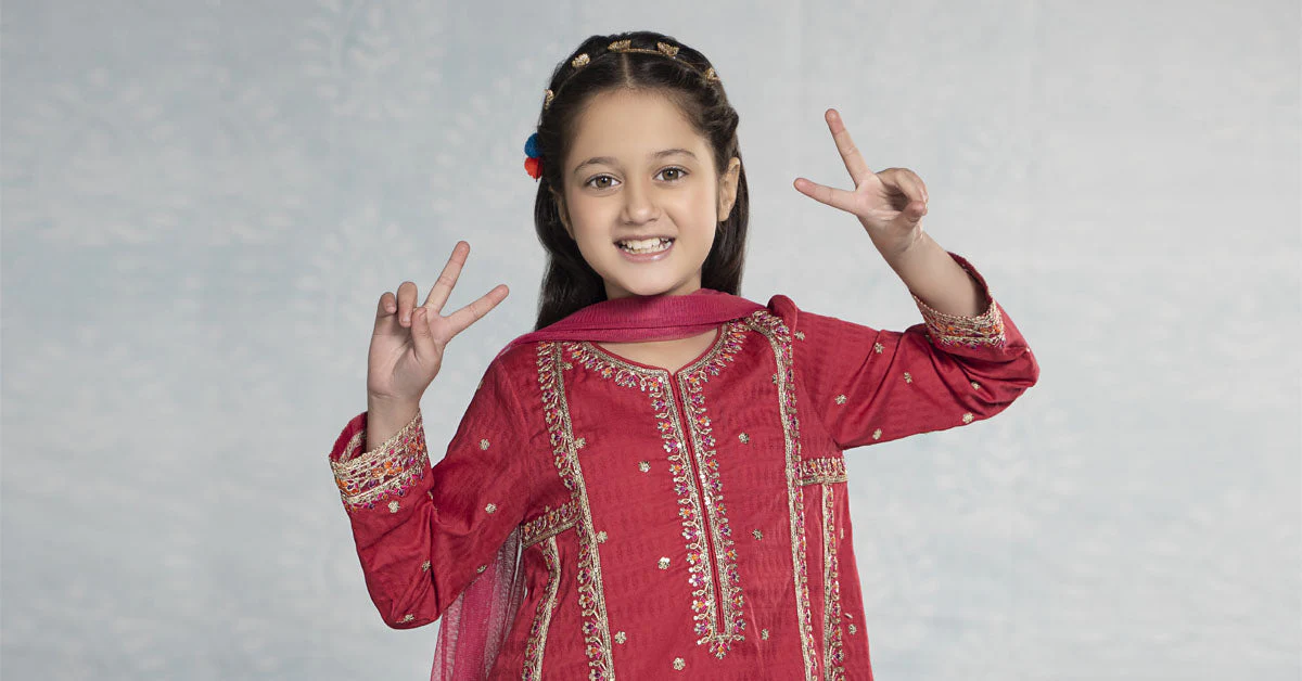 3 Piece Embroidered Dobby Suit - Image 8