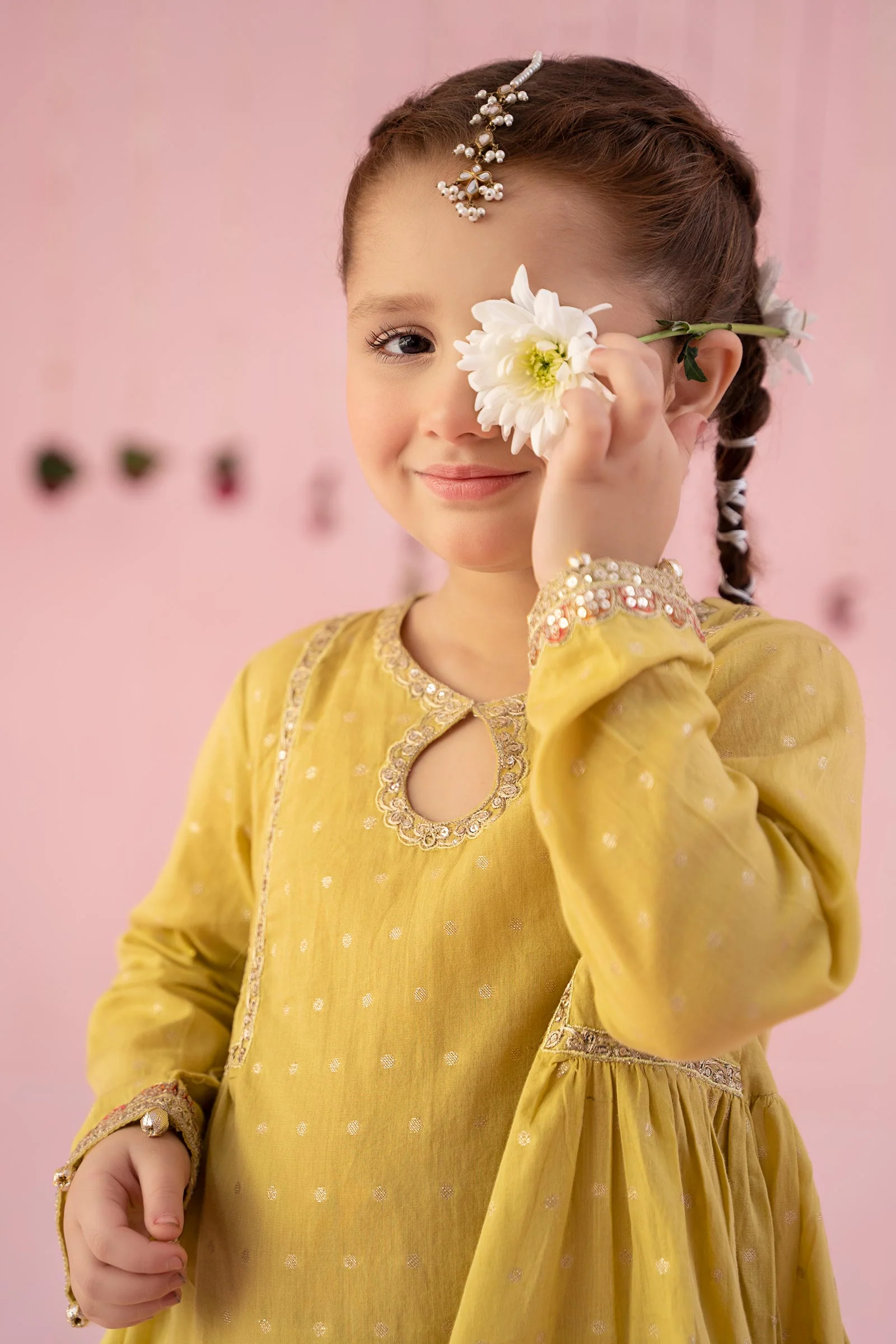 3 Piece Embroidered Jacquard Broshia Suit - Image 2