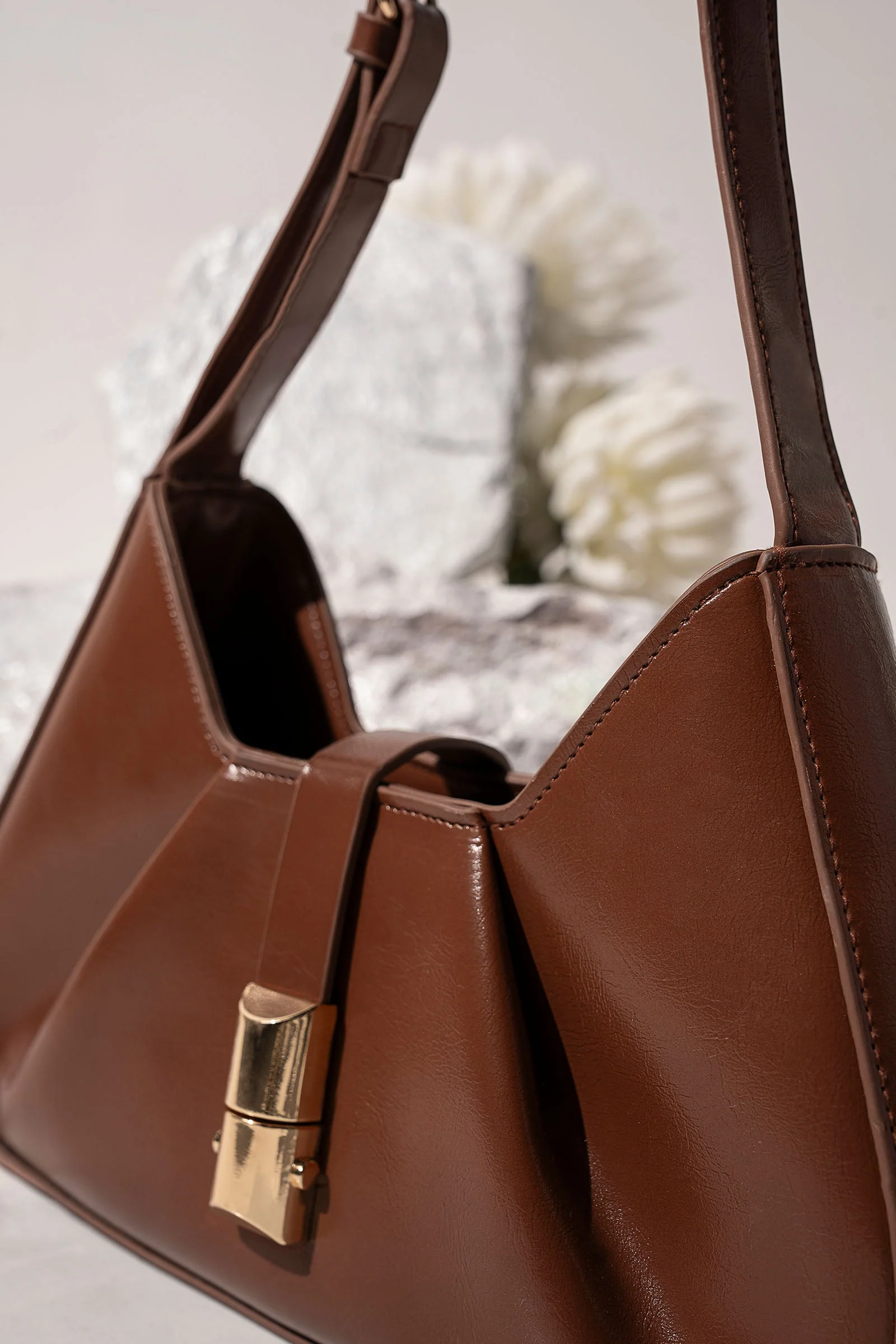 Fold-Pleat Shoulder Bag - Image 2