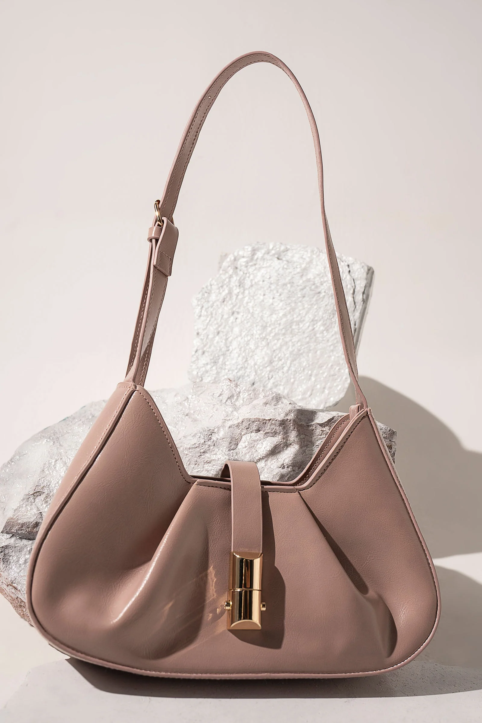 Fold-Pleat Shoulder Bag
