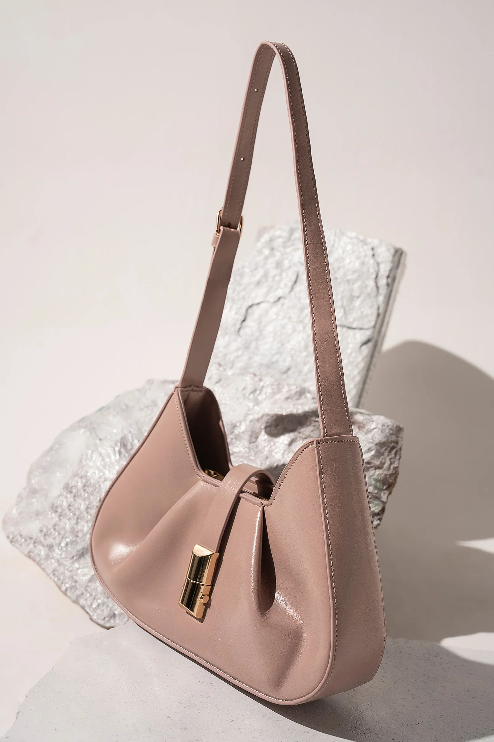 Fold-Pleat Shoulder Bag - Image 5