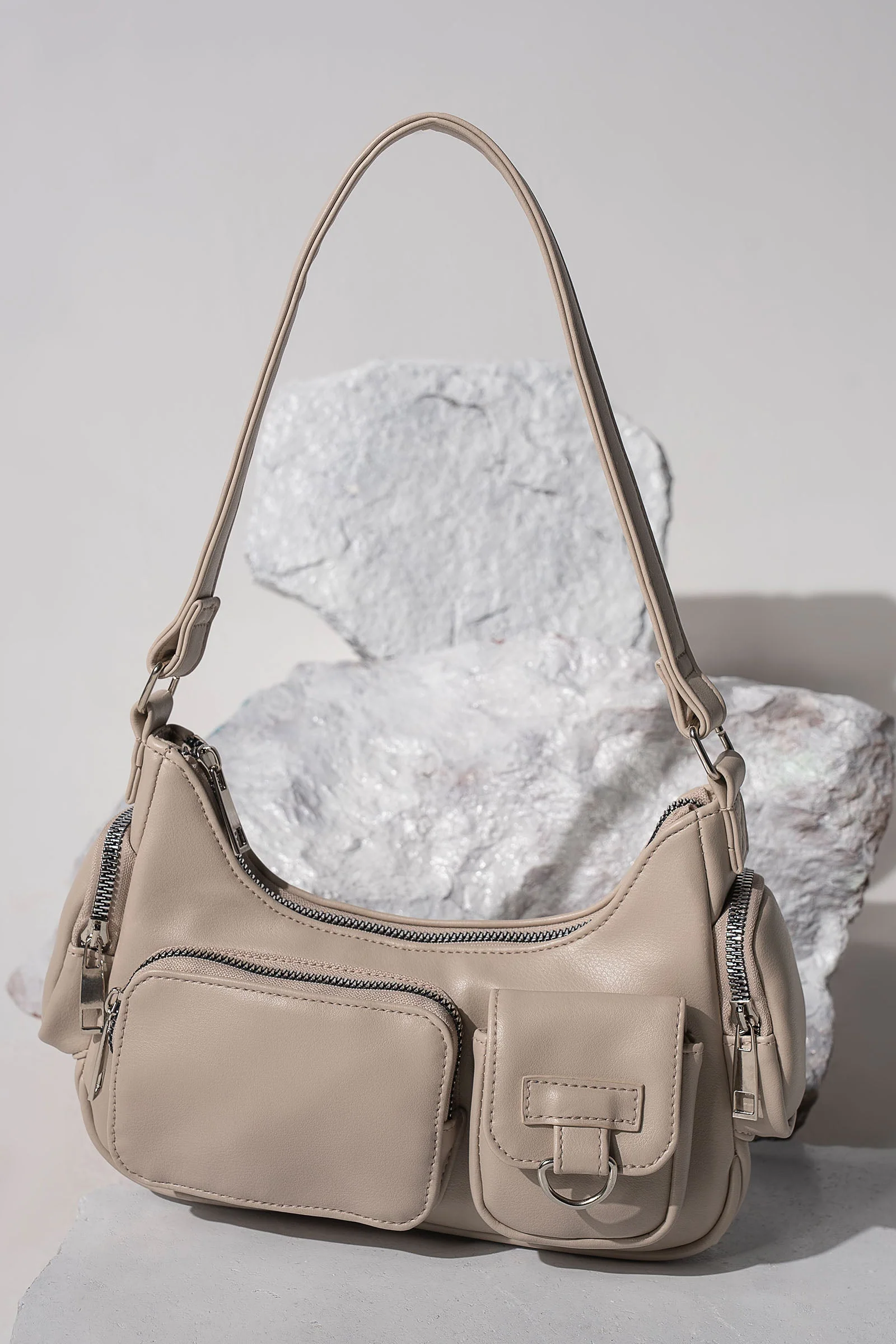 Multi-Pocket Hobo Bag