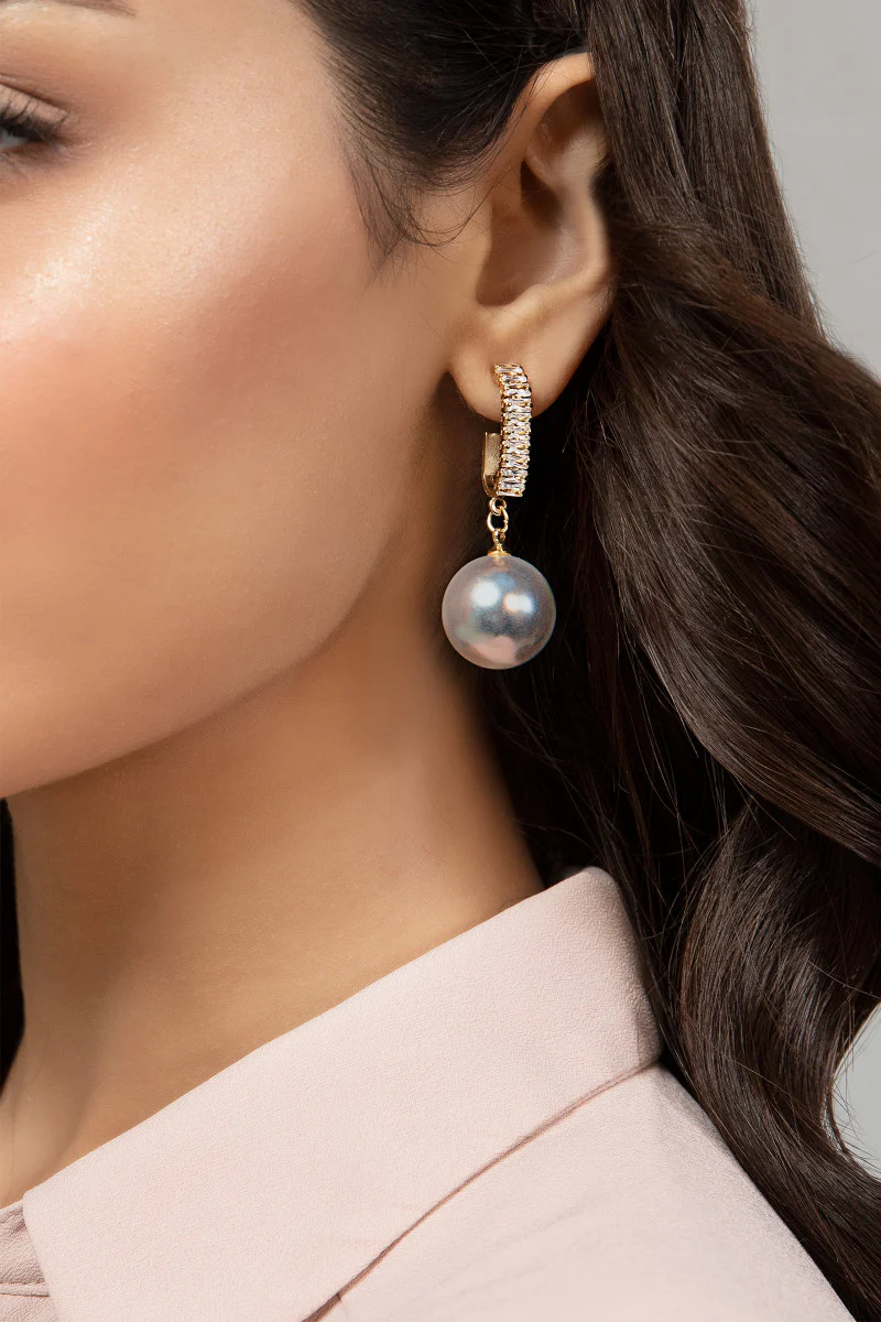 Earrings Grey AER-W21-013 - Image 2