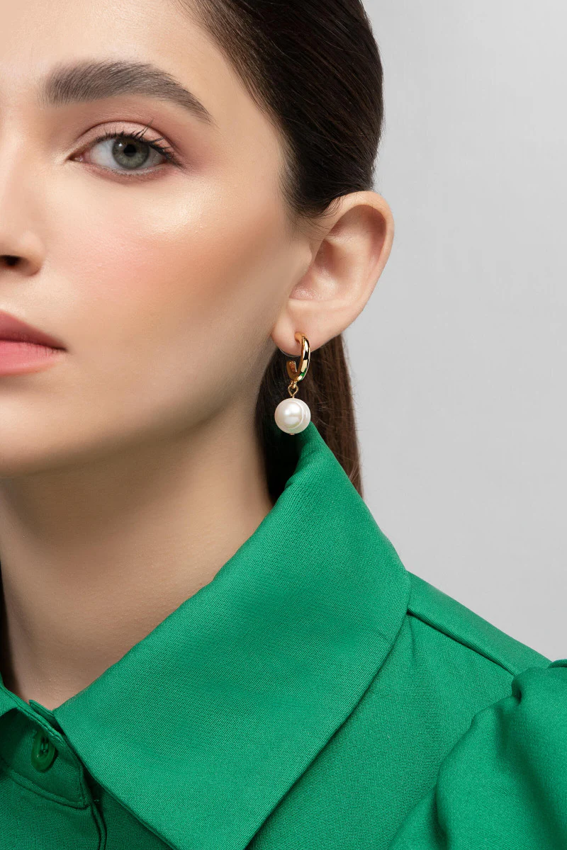 Earrings White AER-W21-017 - Image 2