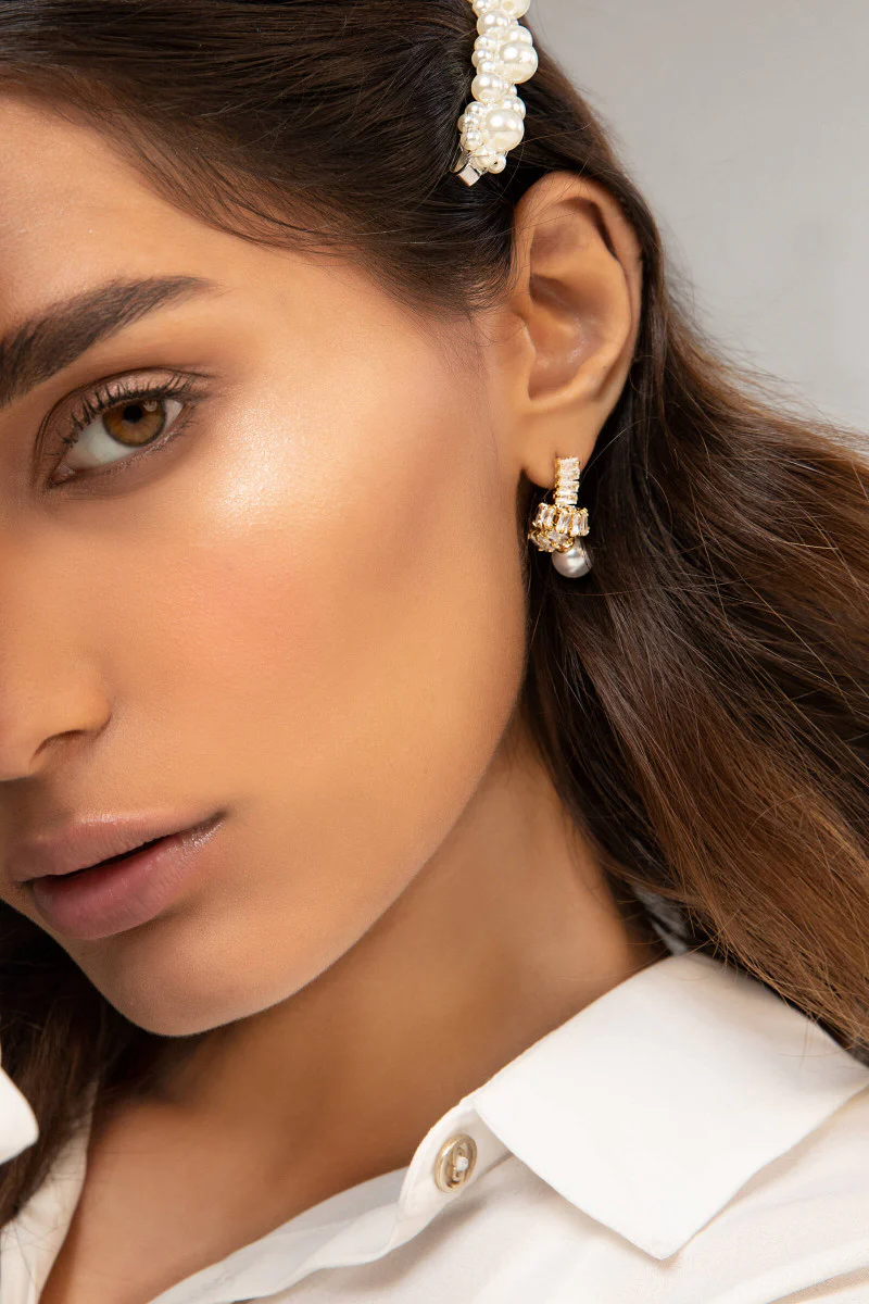 Earrings White AER-W21-018 - Image 2