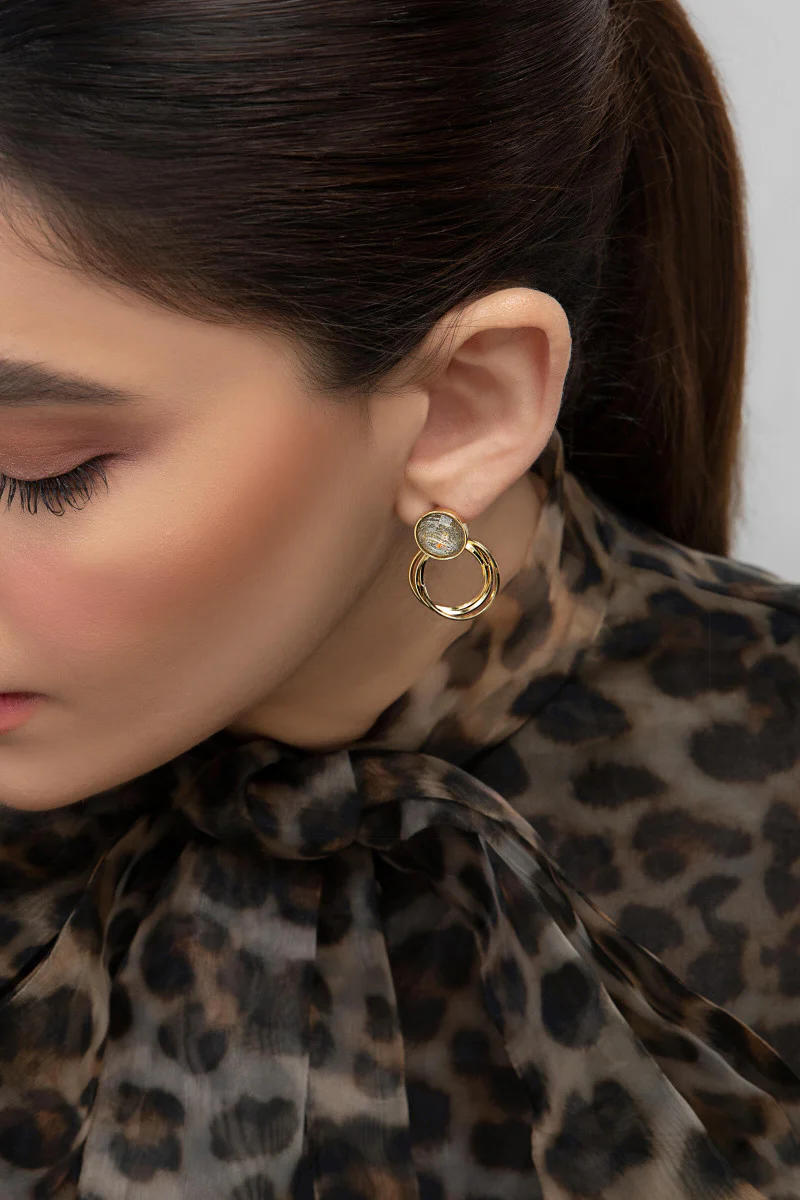 Earrings Green AER-W21-036 - Image 2