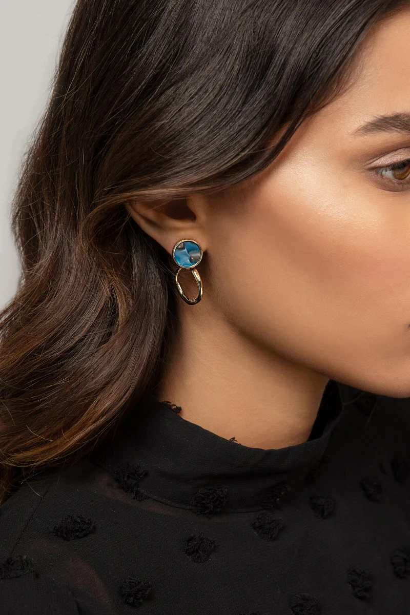 Earrings Blue AER-W21-037 - Image 2