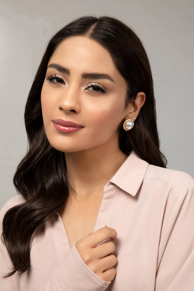 Earrings White AER-W21-040 - Image 2