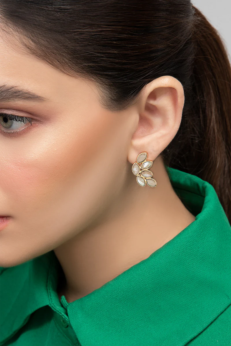 Earrings White AER-W21-048 - Image 2