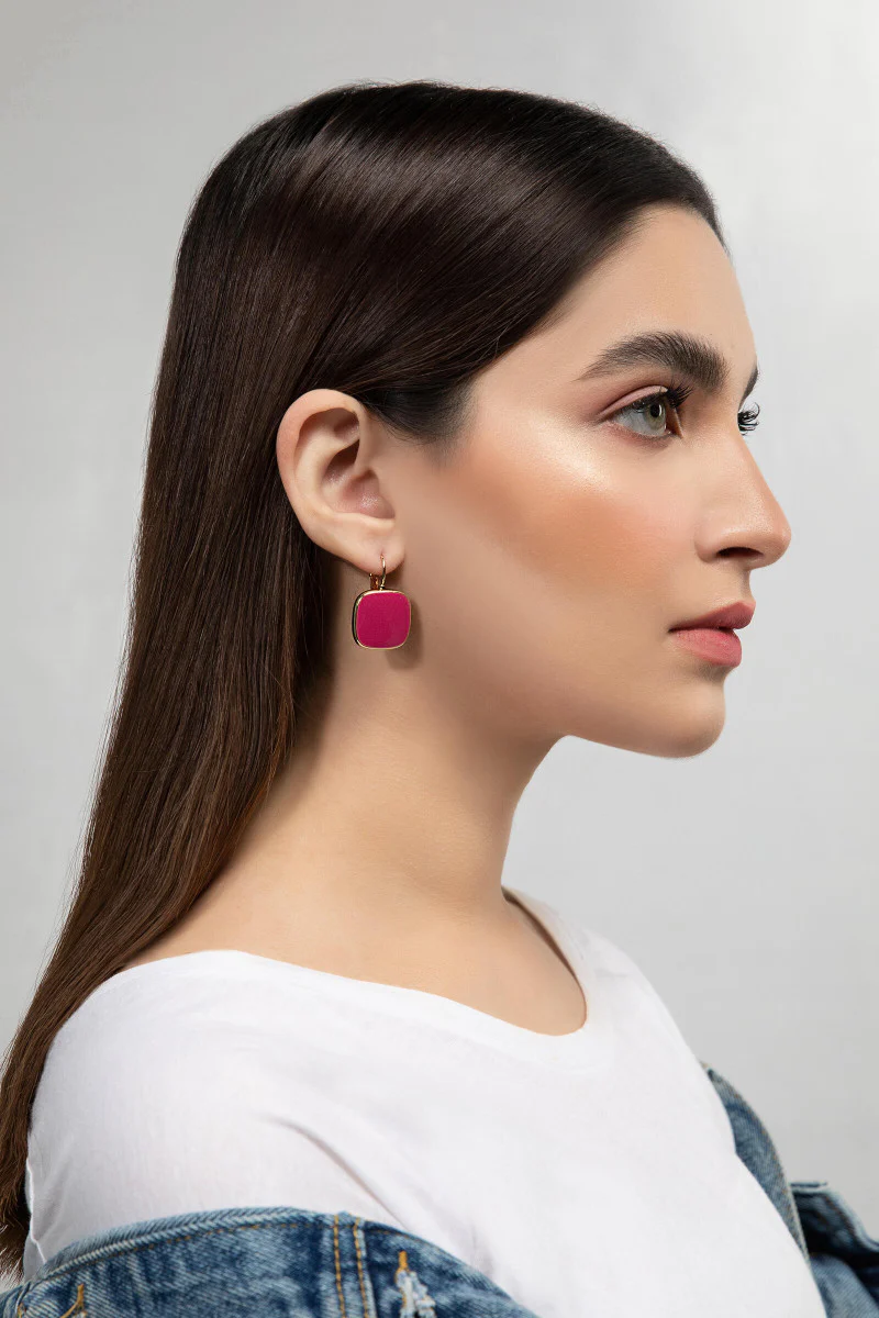 Earrings Pink AER-W21-056 - Image 2