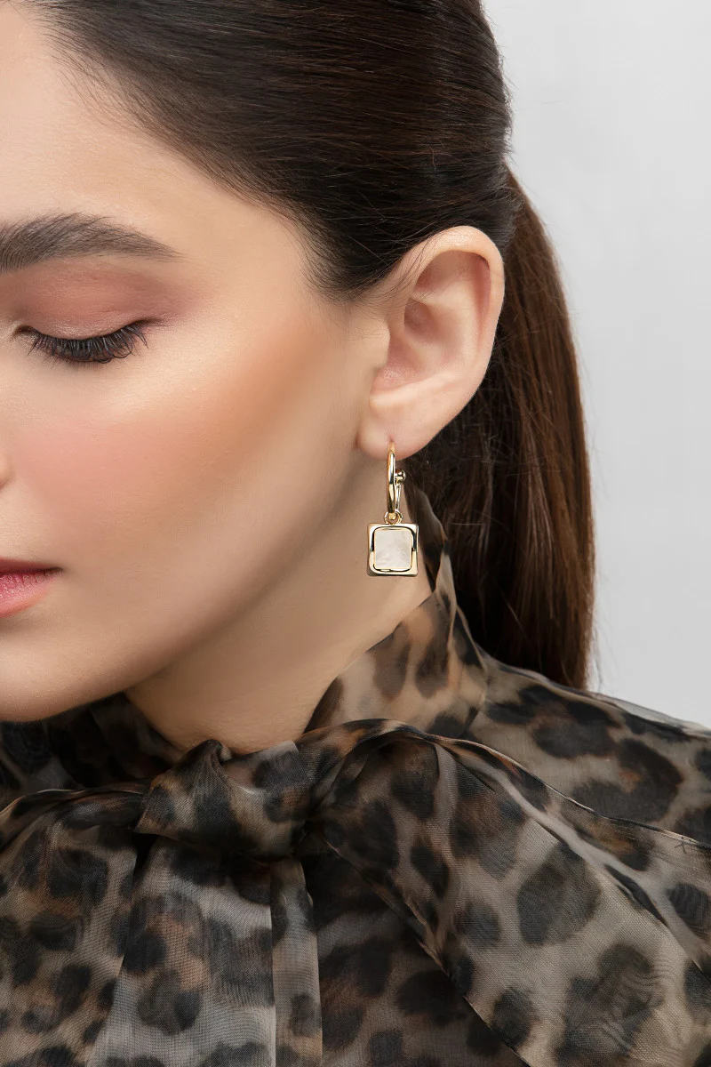 Earrings White AER-W21-070 - Image 2