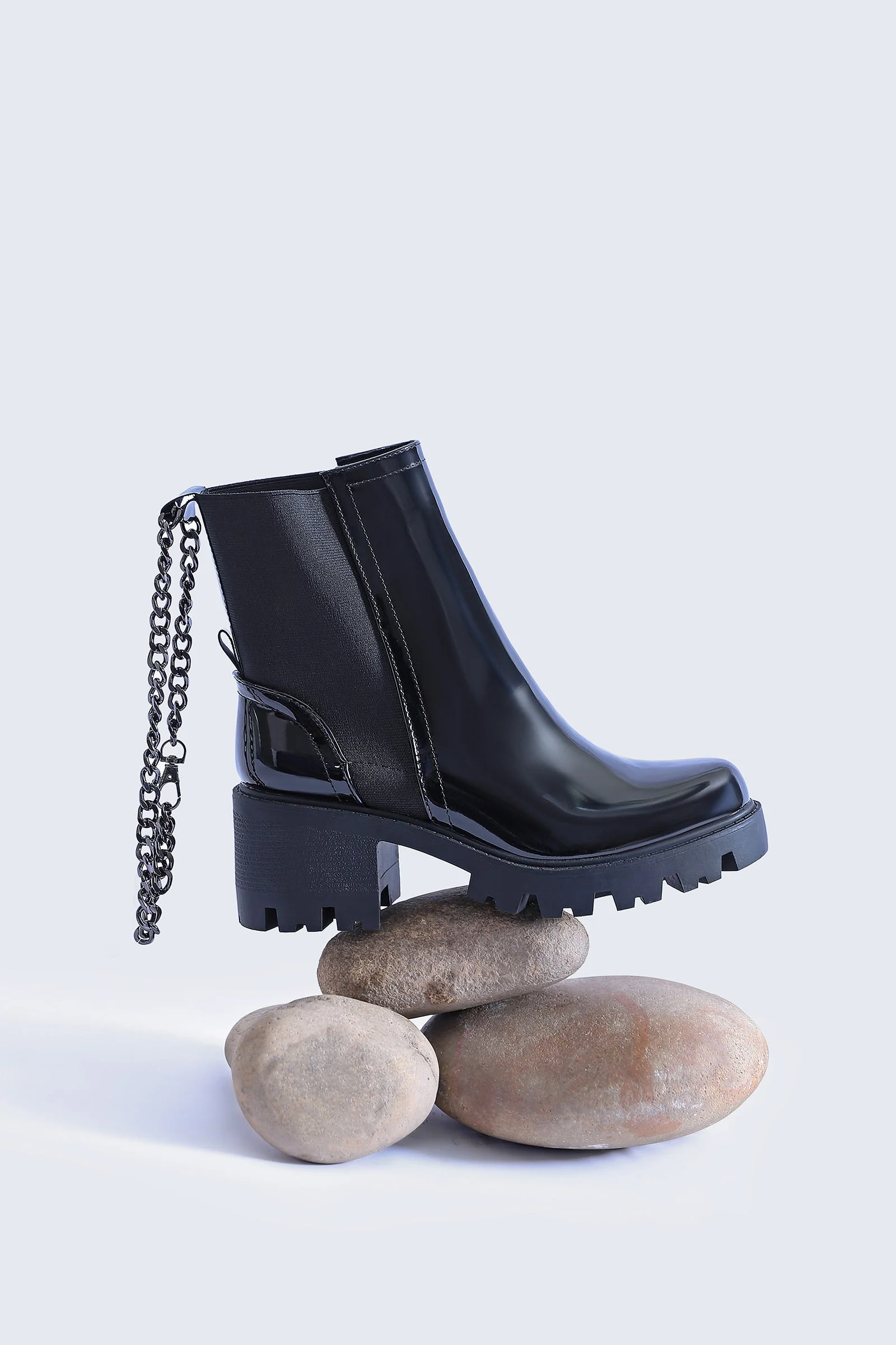 Long Patent Chain Boots - Image 4