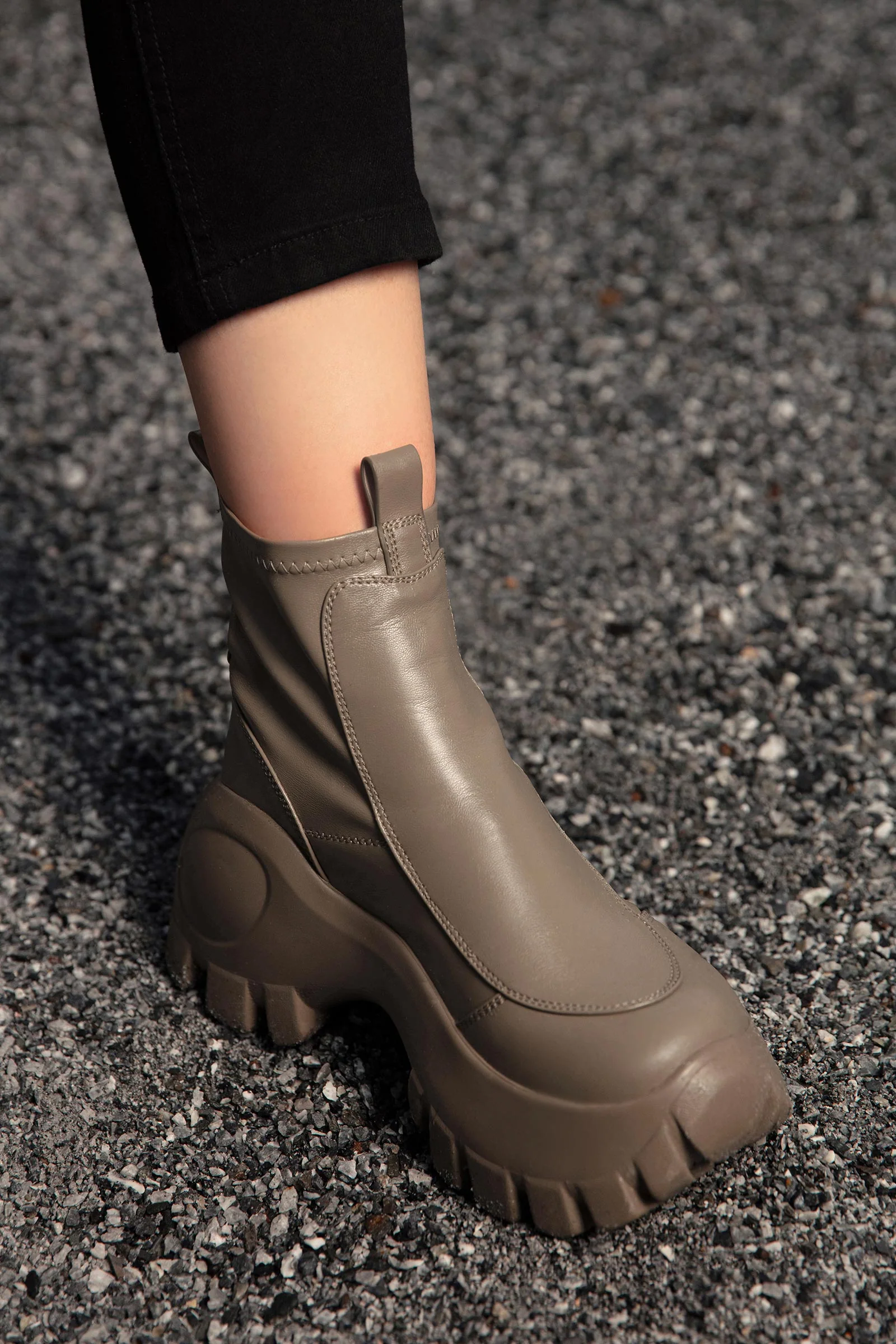 Eggshell Ankle Boots - Image 3