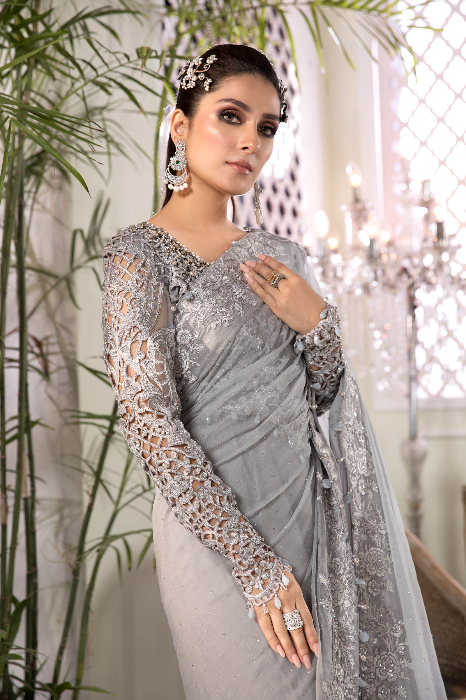 Unstitched MBROIDERED - Silver Grey (BD-2201) - Image 4