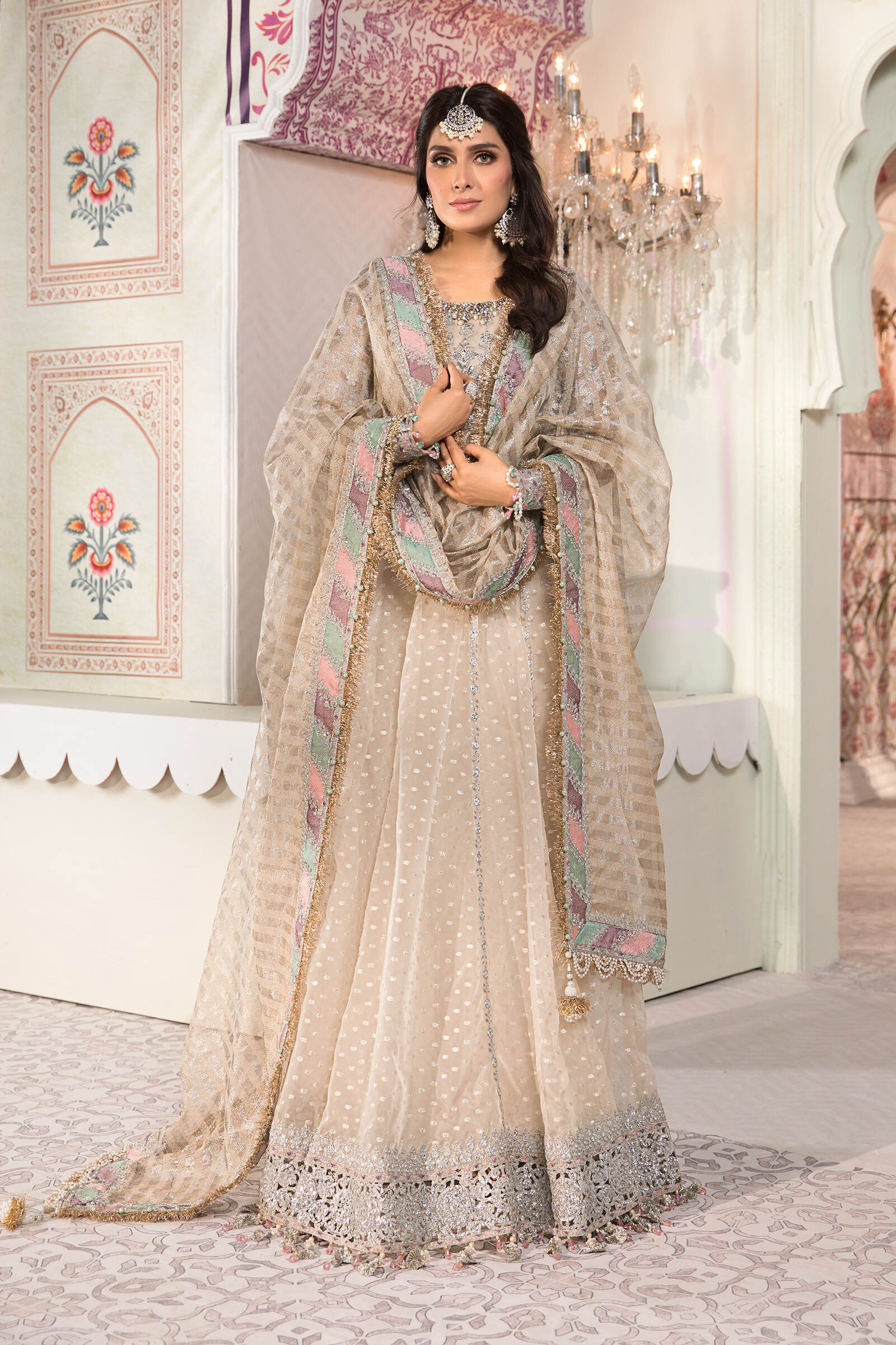 Unstitched MBROIDERED - Pearl White (BD-2208) - Image 2