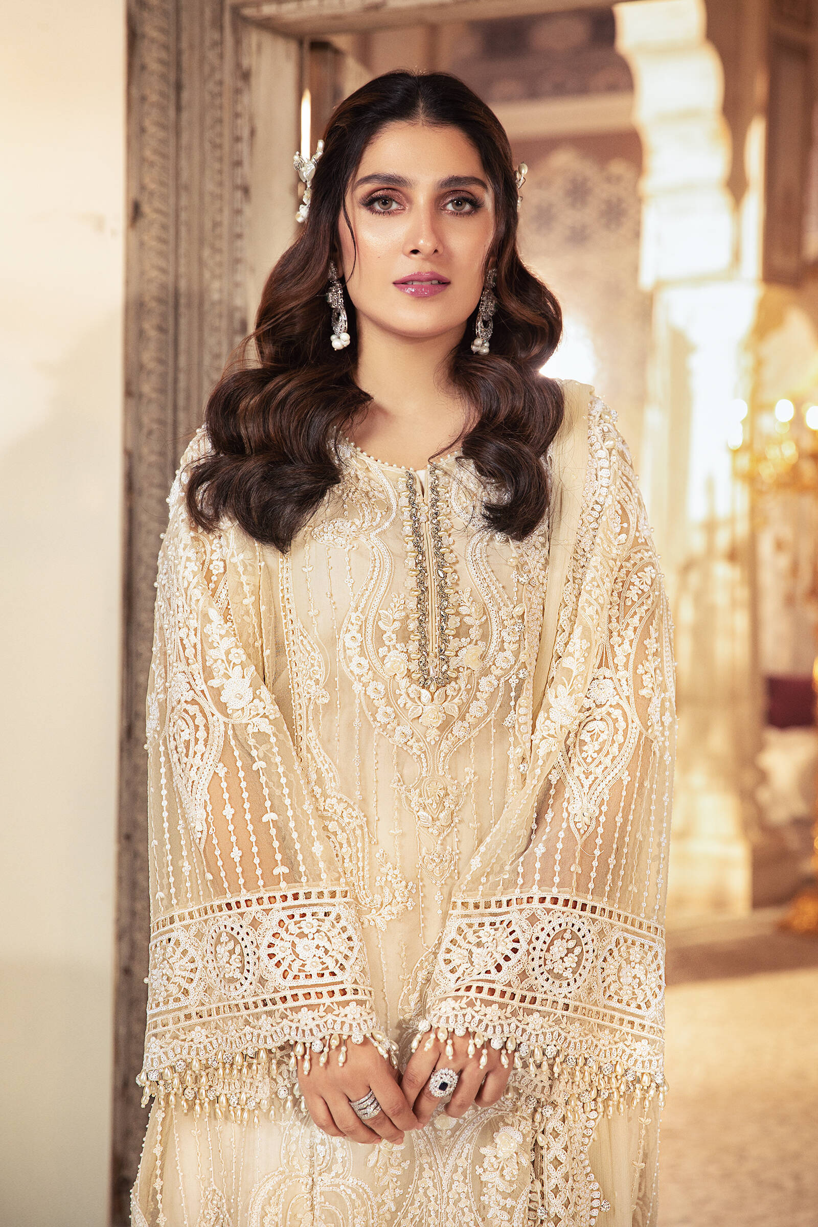 Unstitched MBROIDERED - Pearl White (BD-2304) - Image 2