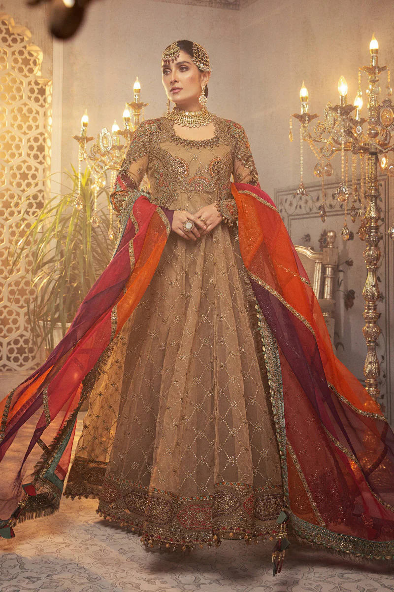 Unstitched MBROIDERED - Vintage gold chata patti (BD-2308) - Image 3