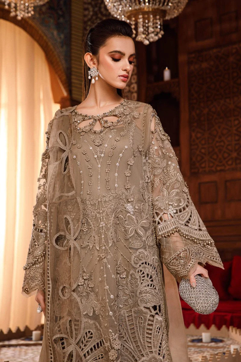 Unstitched MBROIDERED - Coffee (BD-2501) - Image 2