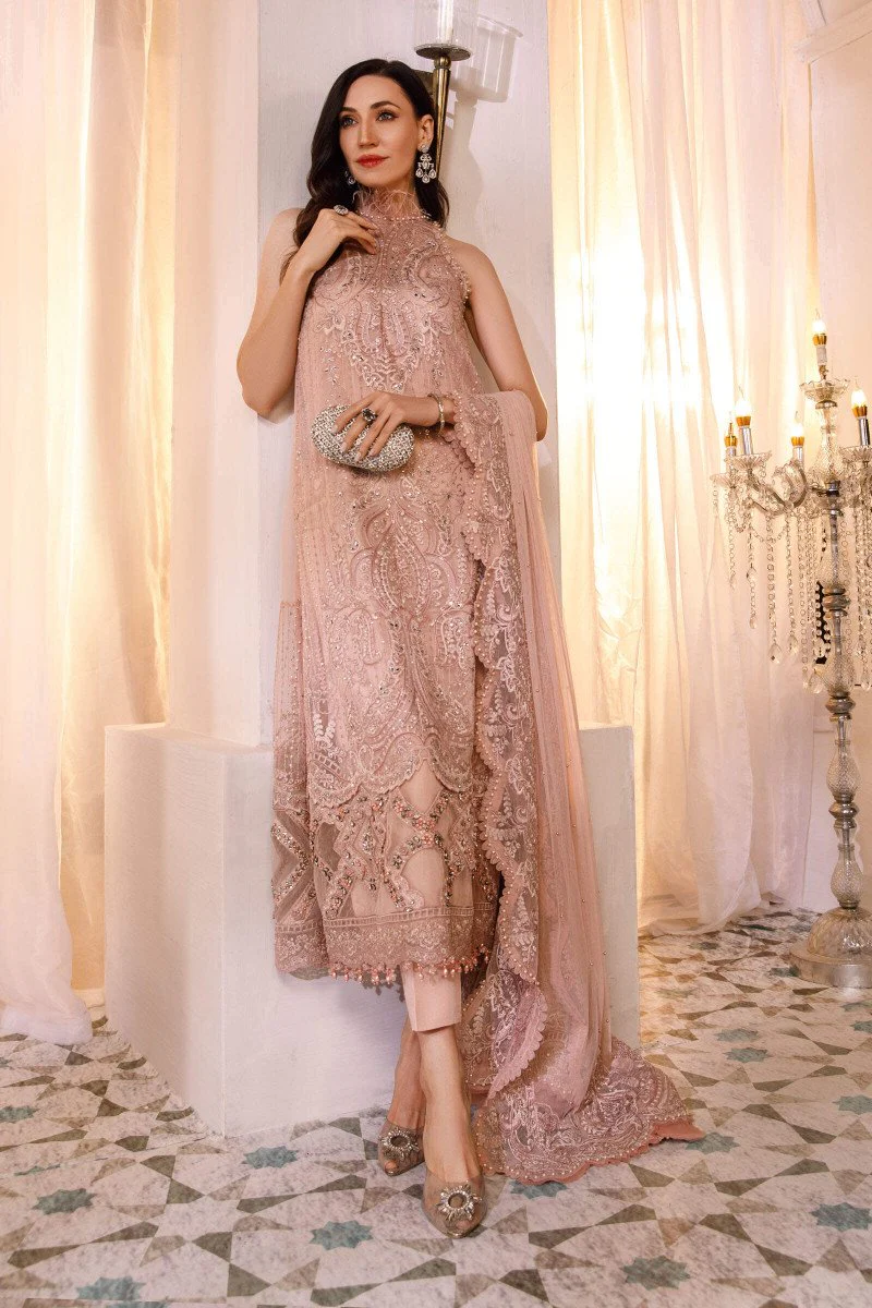 Unstitched MBROIDERED - Ash Pink (BD-2505) - Image 3