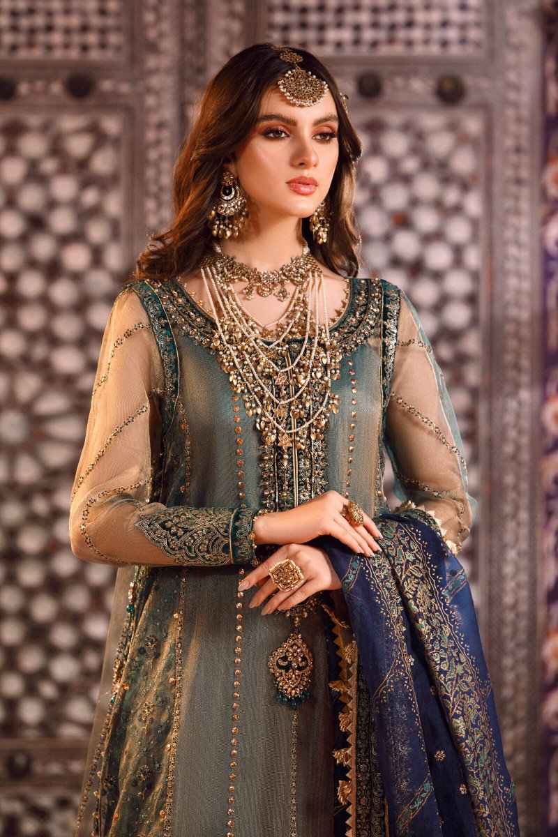 Unstitched MBROIDERED - Peacock Shades (BD-2508) - Image 2
