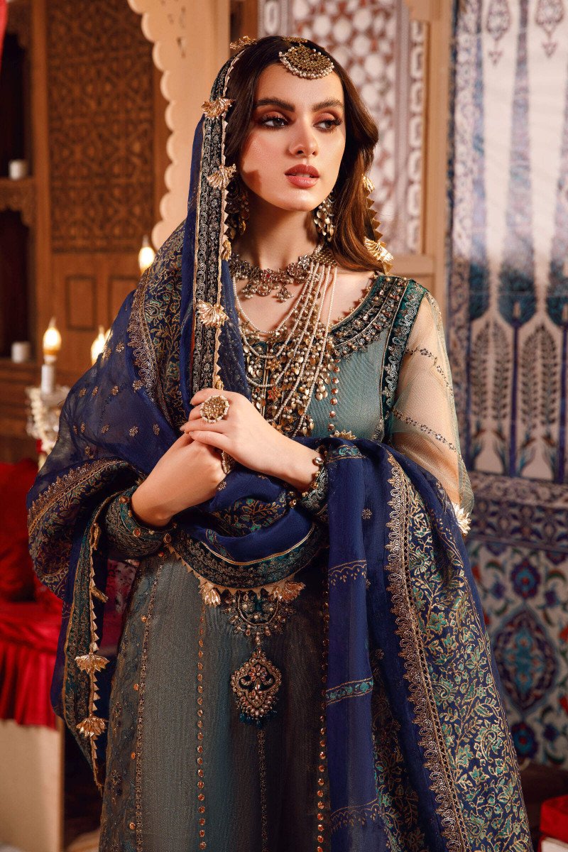 Unstitched MBROIDERED - Peacock Shades (BD-2508) - Image 5