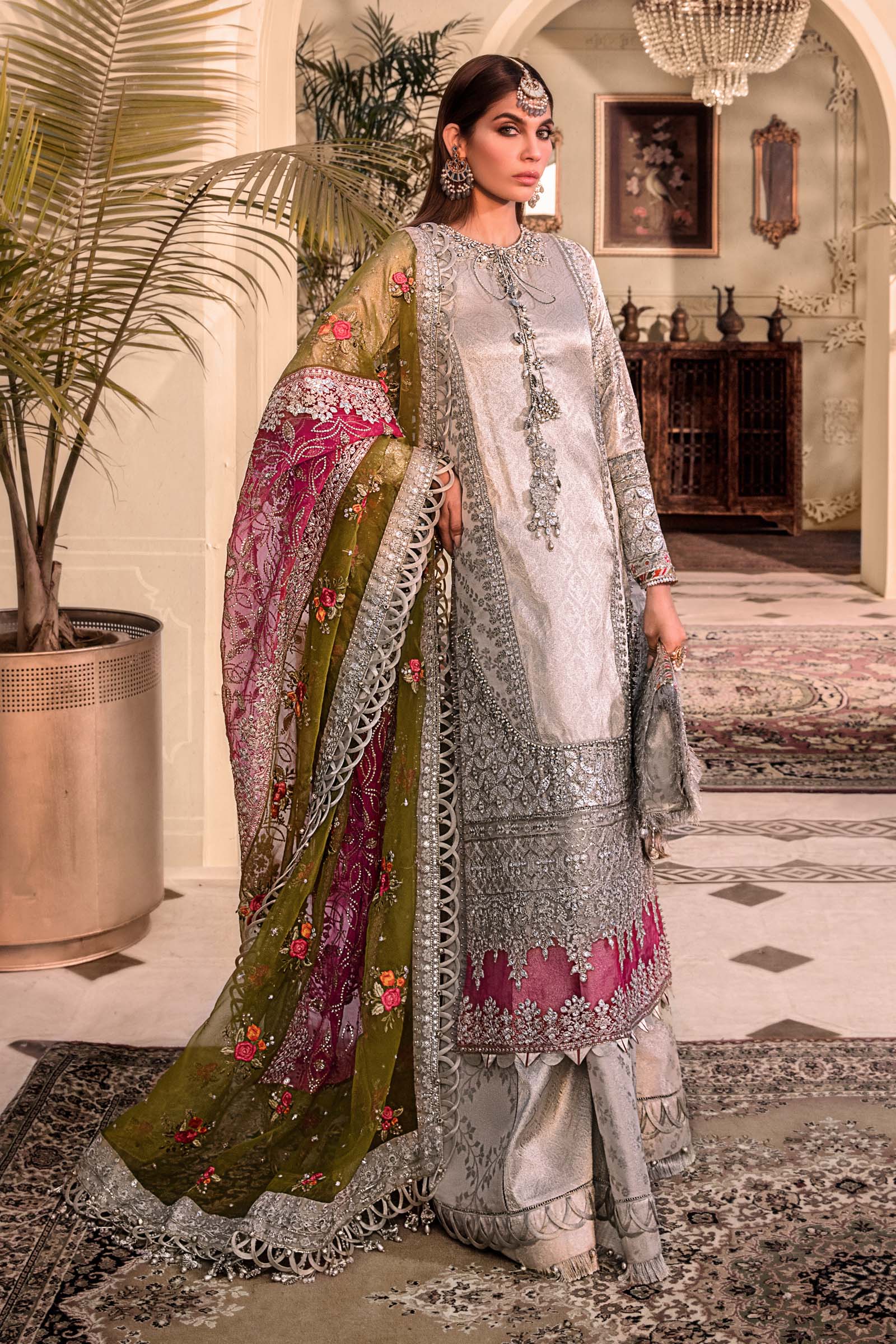 Unstitched MBROIDERED - Silver BD-2601 - Image 2