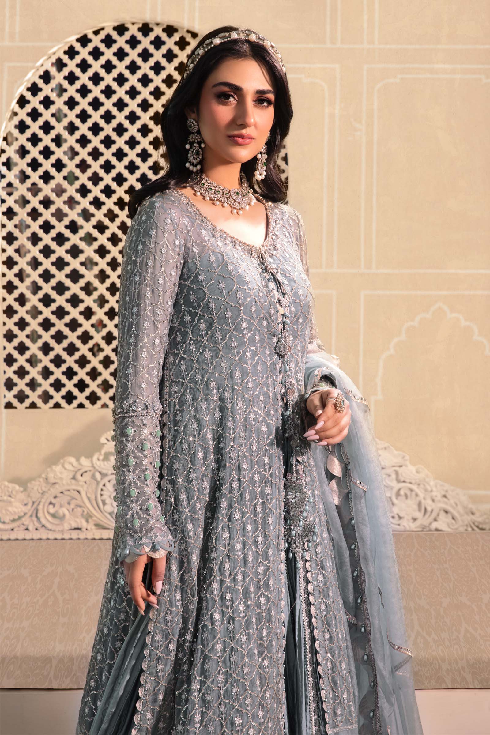 Unstitched MBROIDERED - Blue BD-2602 - Image 3