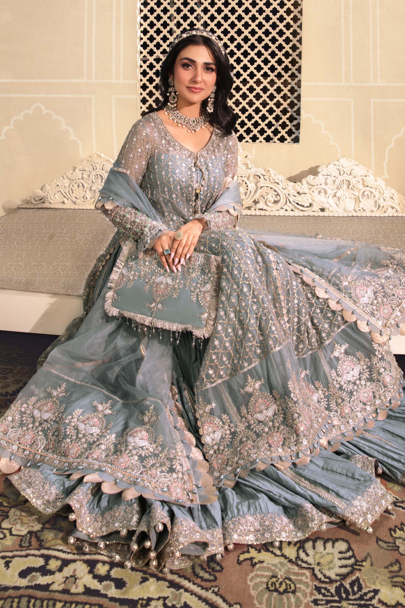 Unstitched MBROIDERED - Blue BD-2602 - Image 6