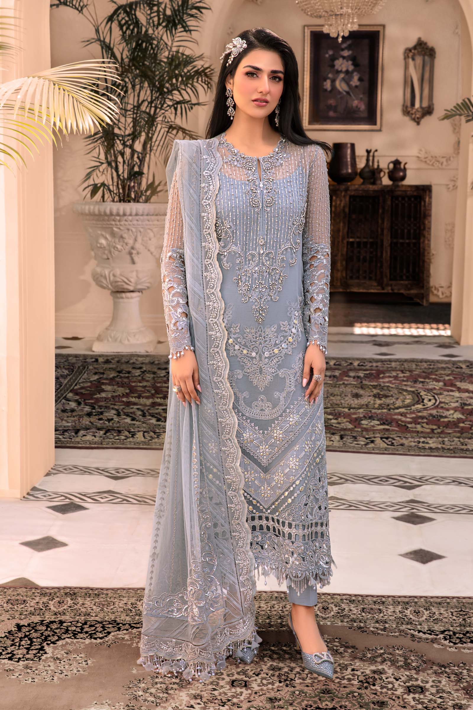 Unstitched MBROIDERED - Ice Blue BD-2603 - Image 2