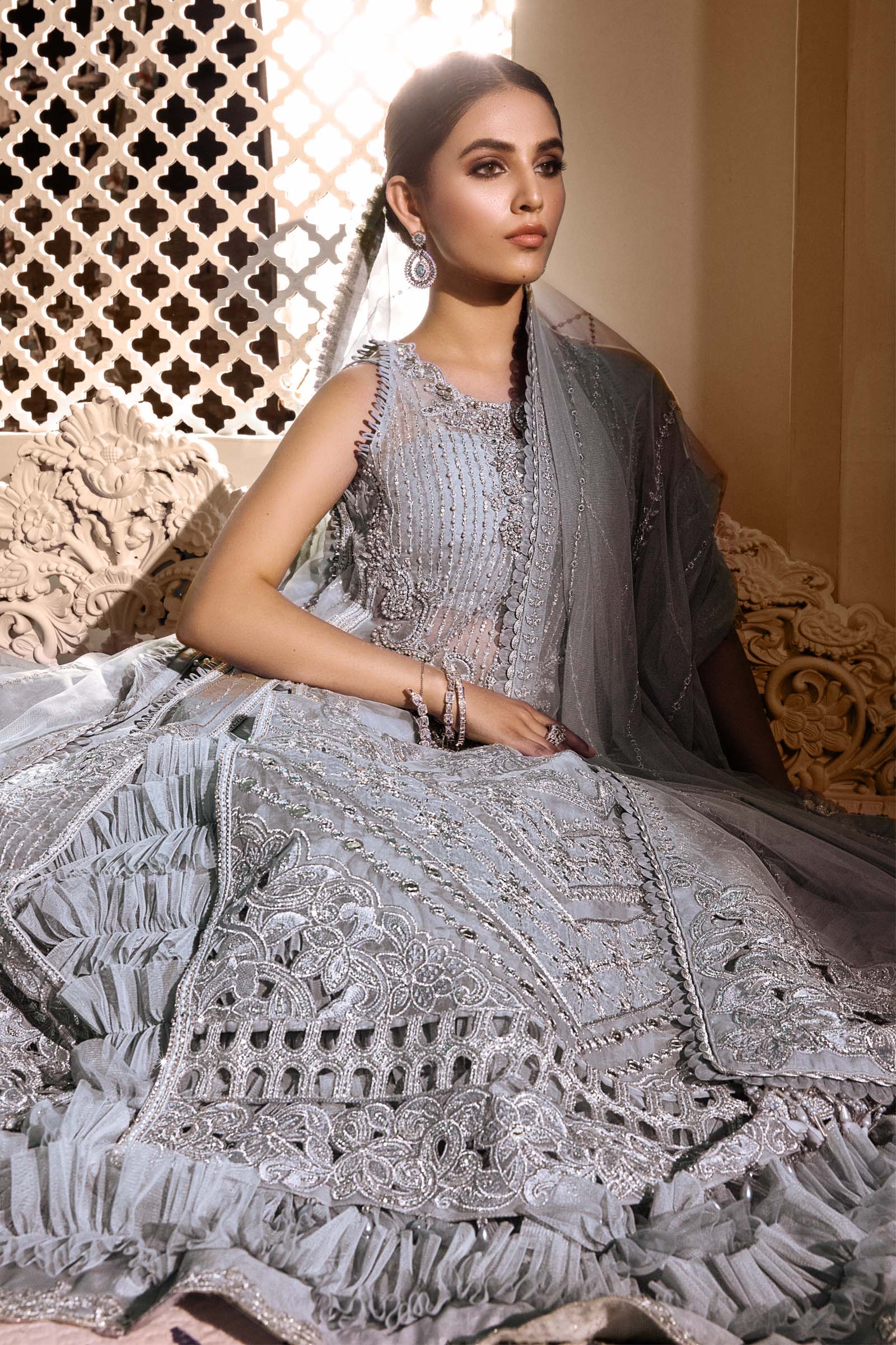Unstitched MBROIDERED - Ice Blue BD-2603 - Image 3