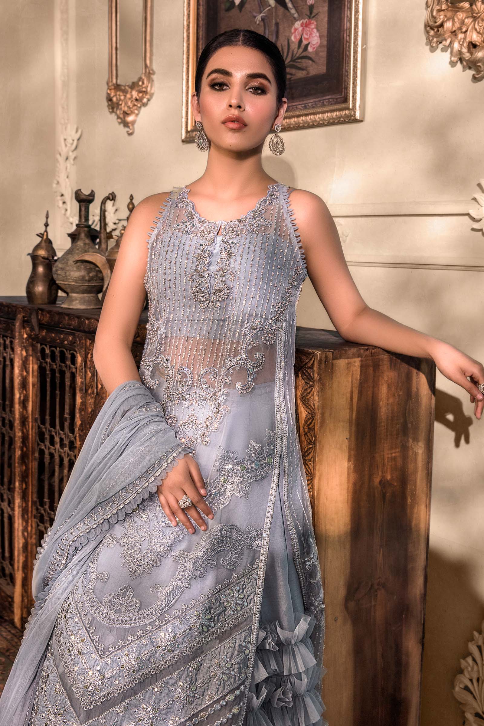 Unstitched MBROIDERED - Ice Blue BD-2603 - Image 5