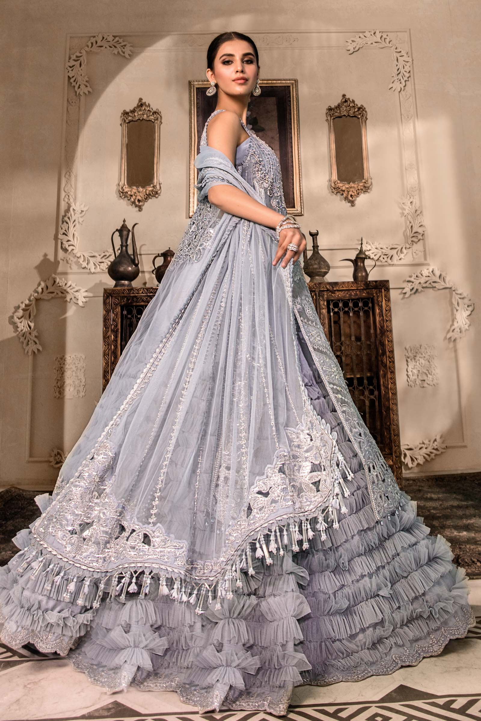 Unstitched MBROIDERED - Ice Blue BD-2603 - Image 8