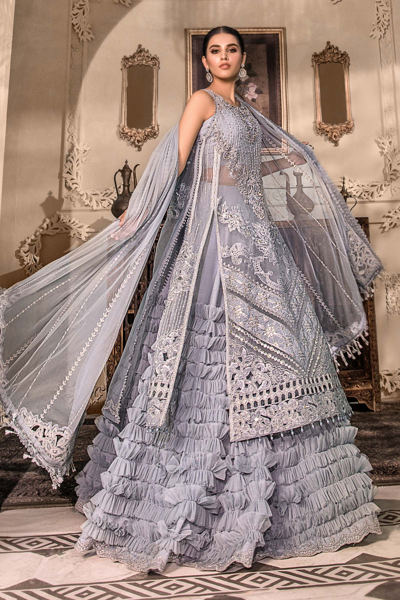 Unstitched MBROIDERED - Ice Blue BD-2603 - Image 9