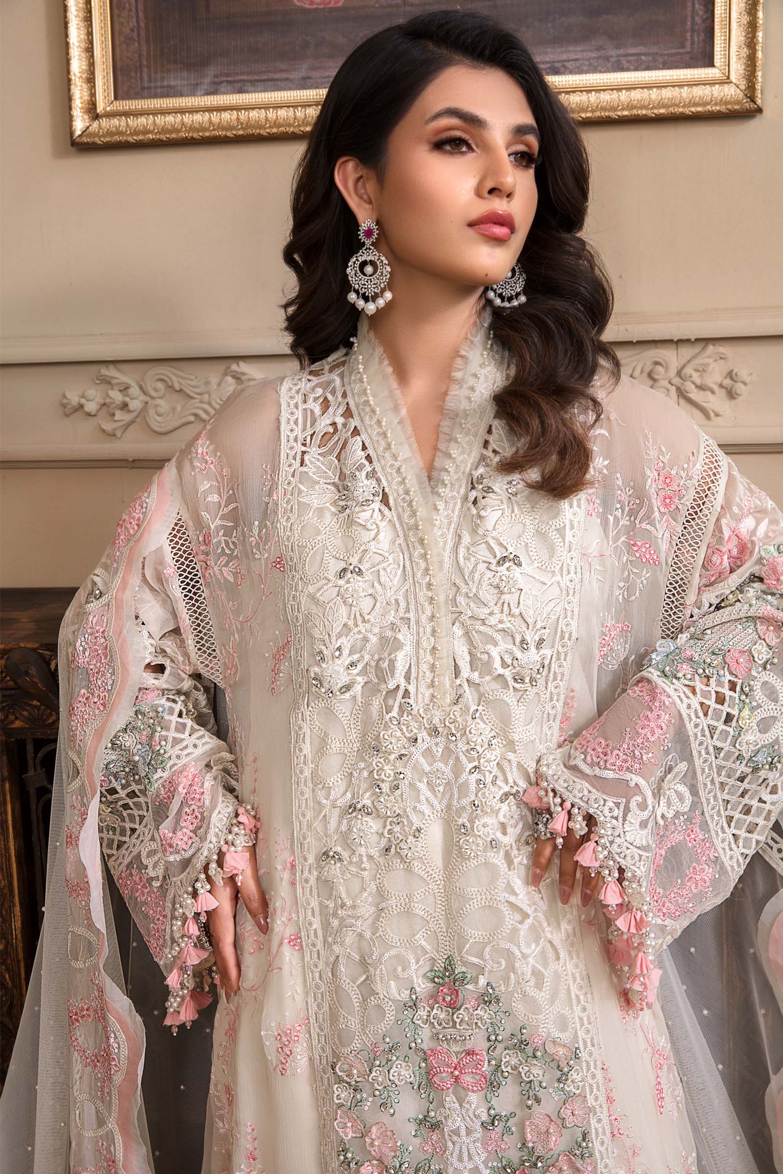 Unstitched MBROIDERED - Off White BD-2604 - Image 3